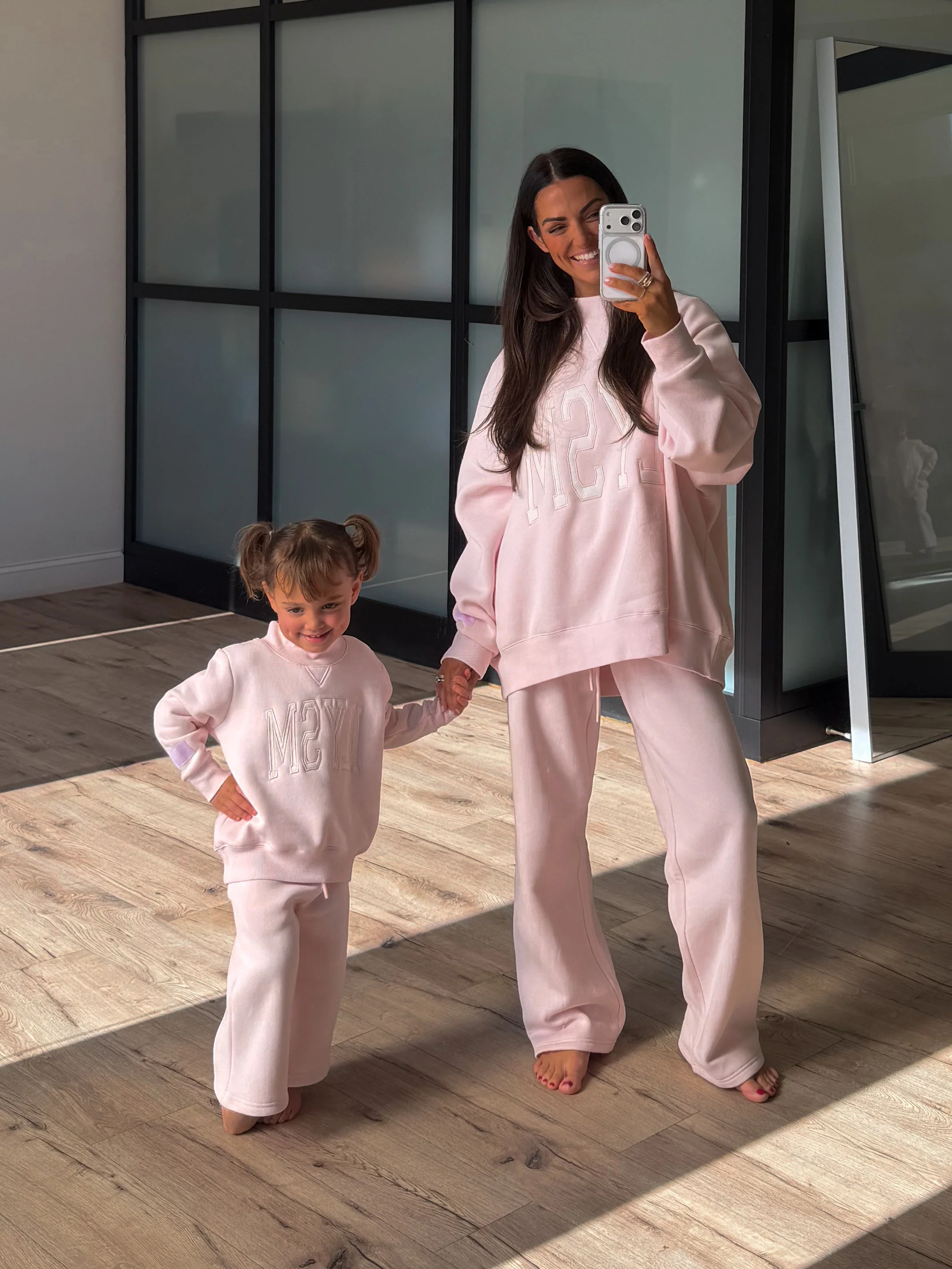 Kids "ILYSM" Mock Neck Set | Light Pink - Image 3