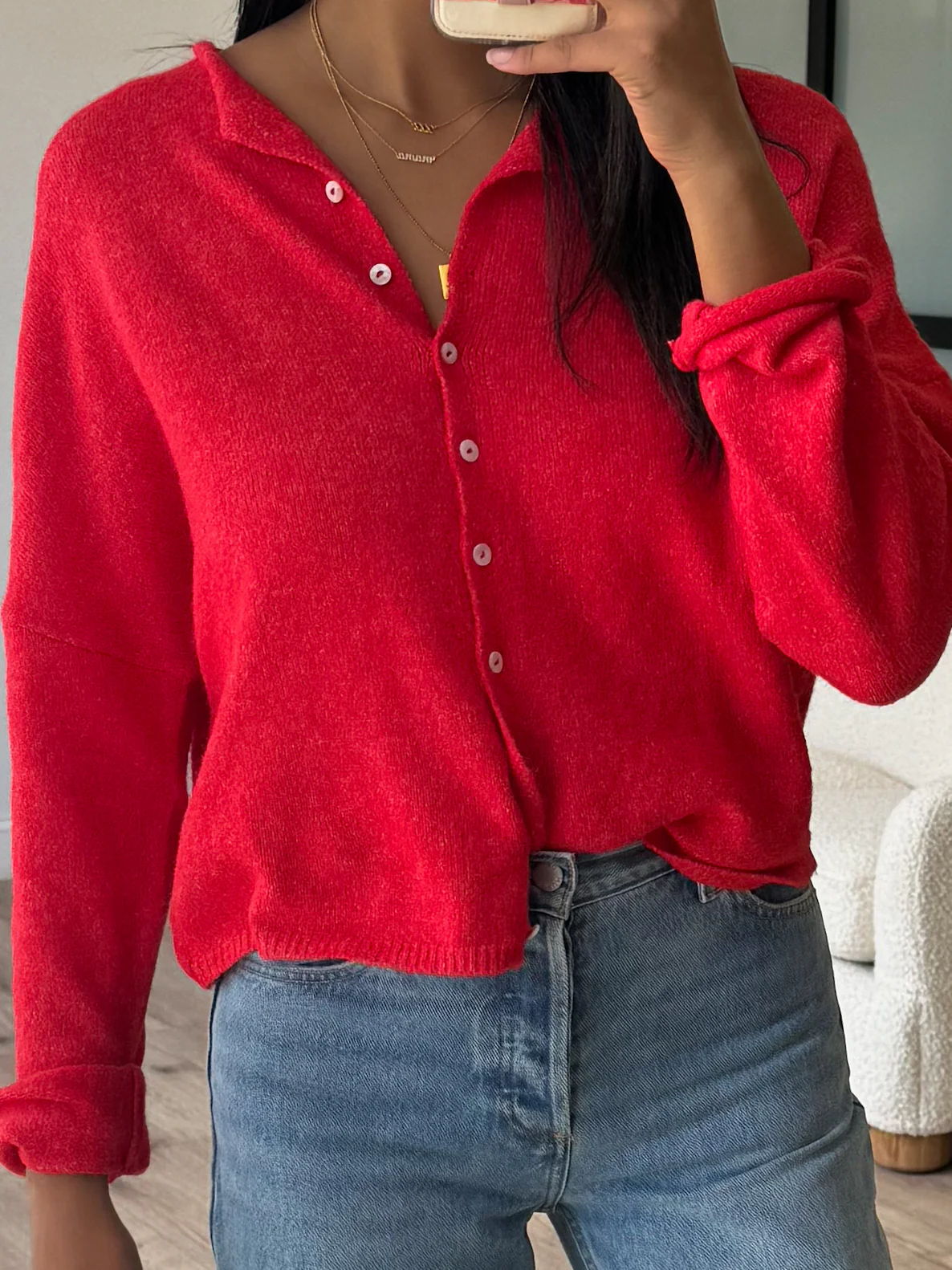 Isla Cardigan | Cherry | RESTOCK - Image 16