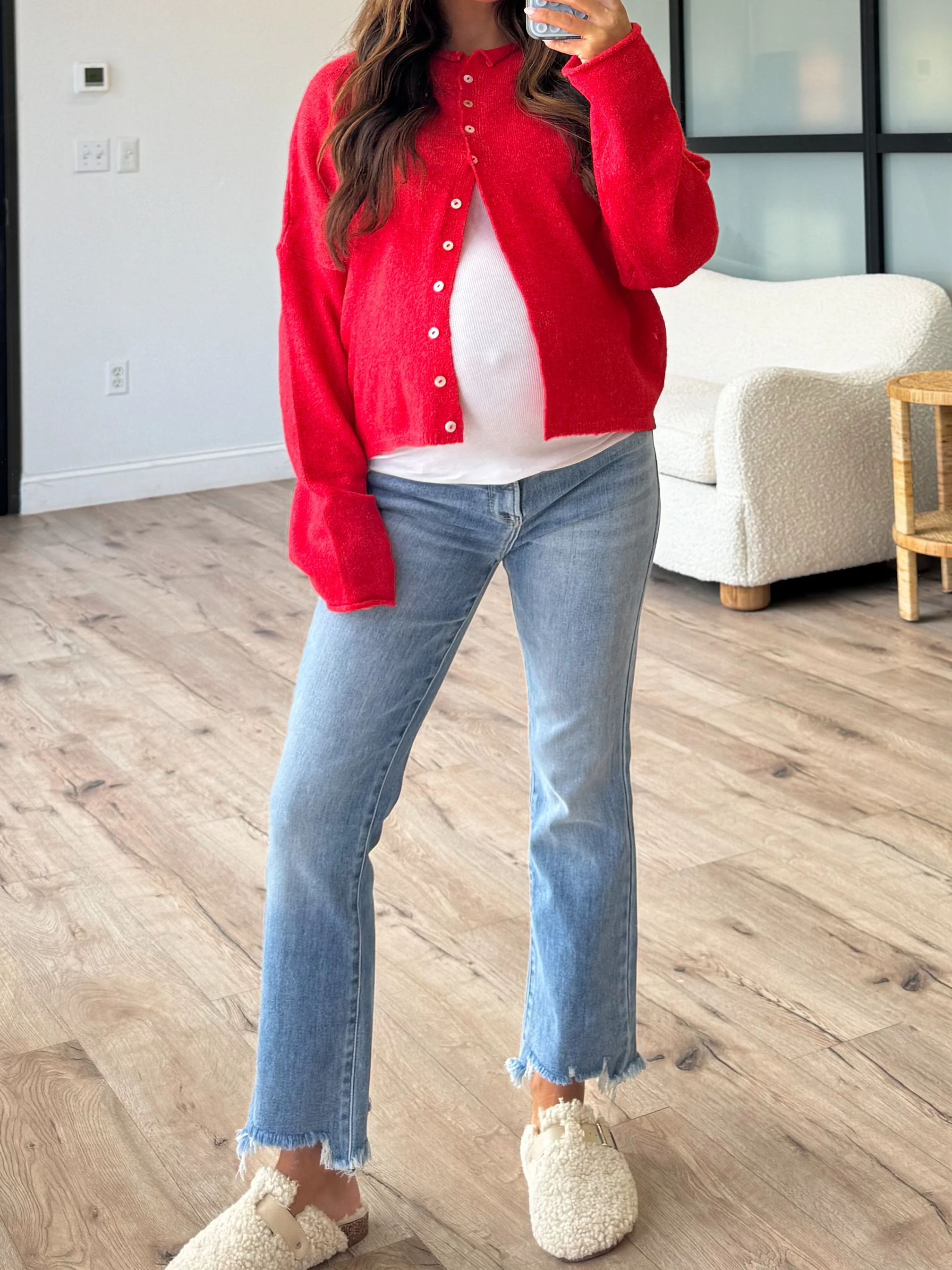 Isla Cardigan | Cherry | RESTOCK - Image 18