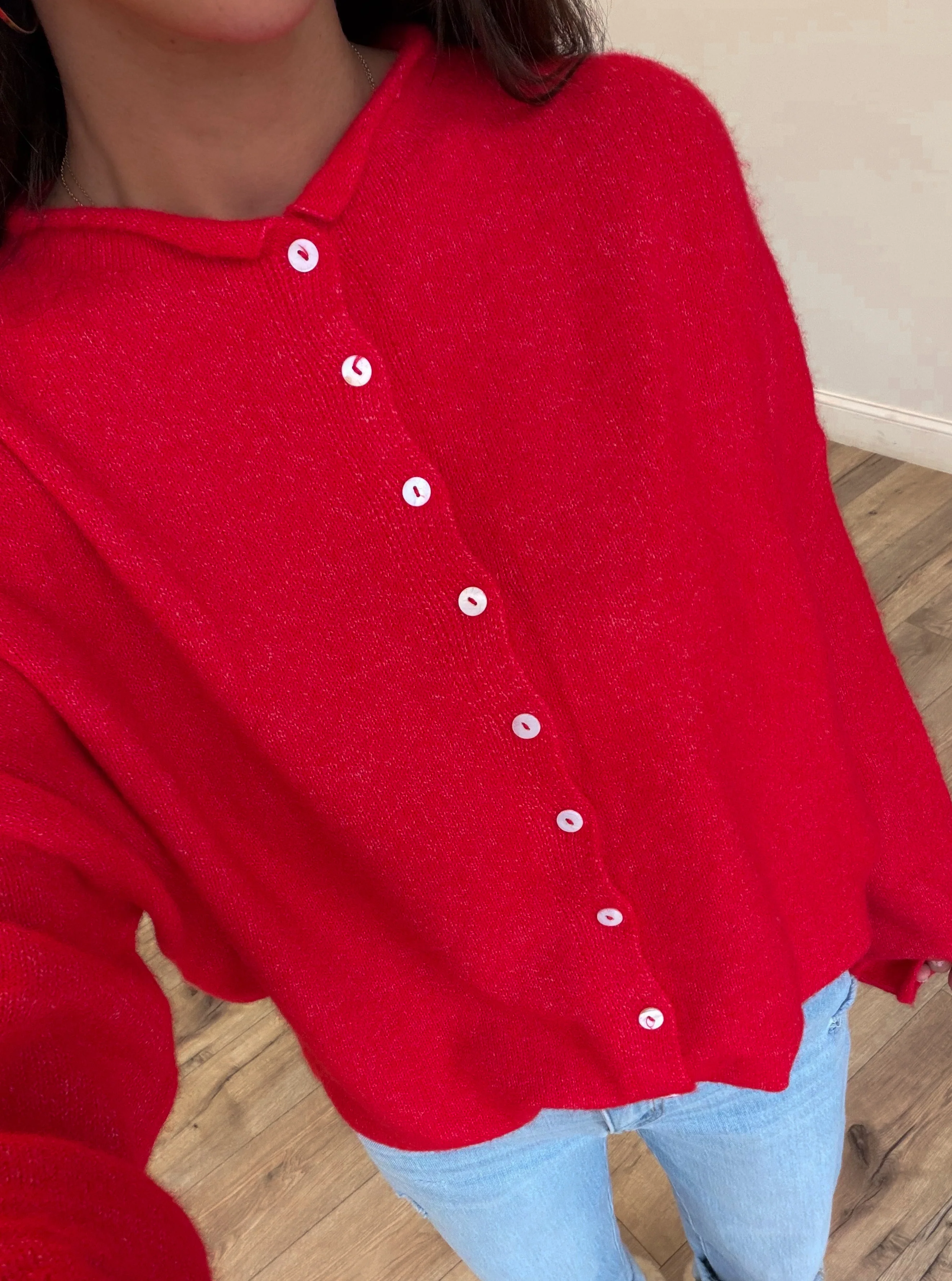 Isla Cardigan | Cherry | RESTOCK - Image 3