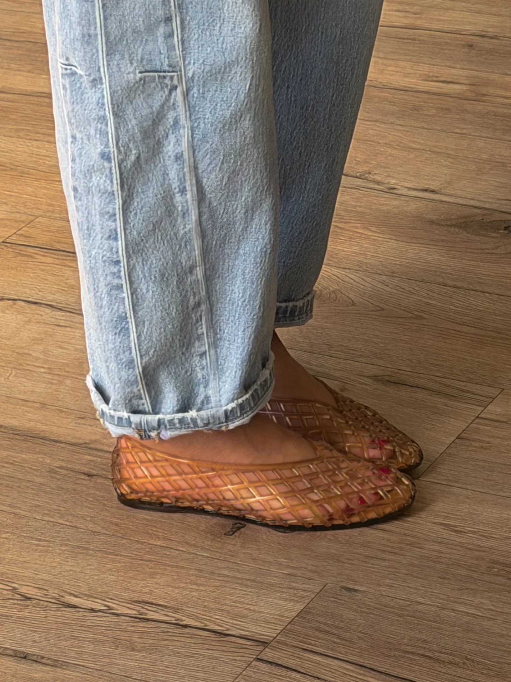 Jelly Mesh Ballet Flats | Natural | RESTOCK - Image 10