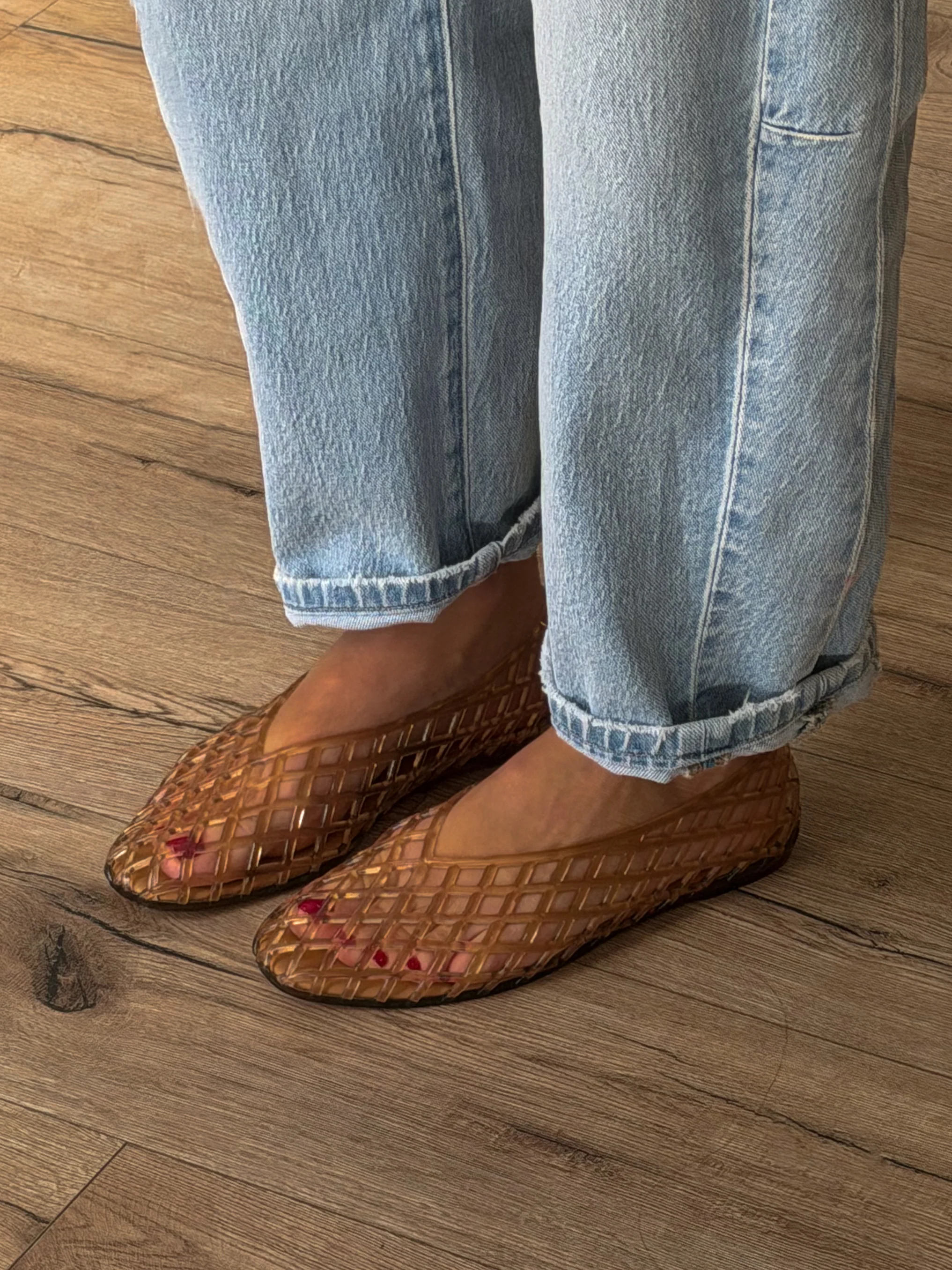 Jelly Mesh Ballet Flats | Natural | RESTOCK - Image 9