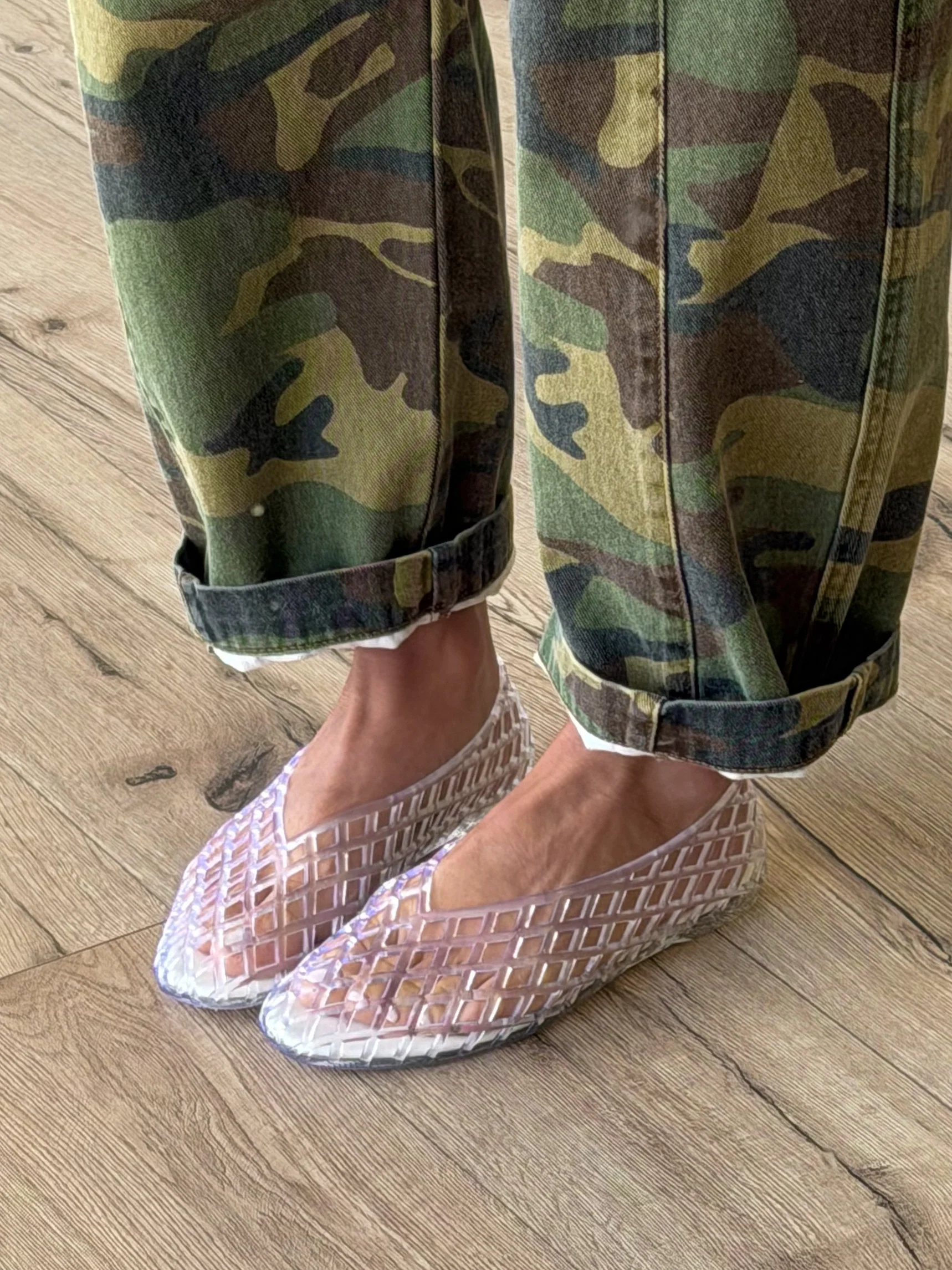 Jelly Mesh Ballet Flats | Clear - Image 3