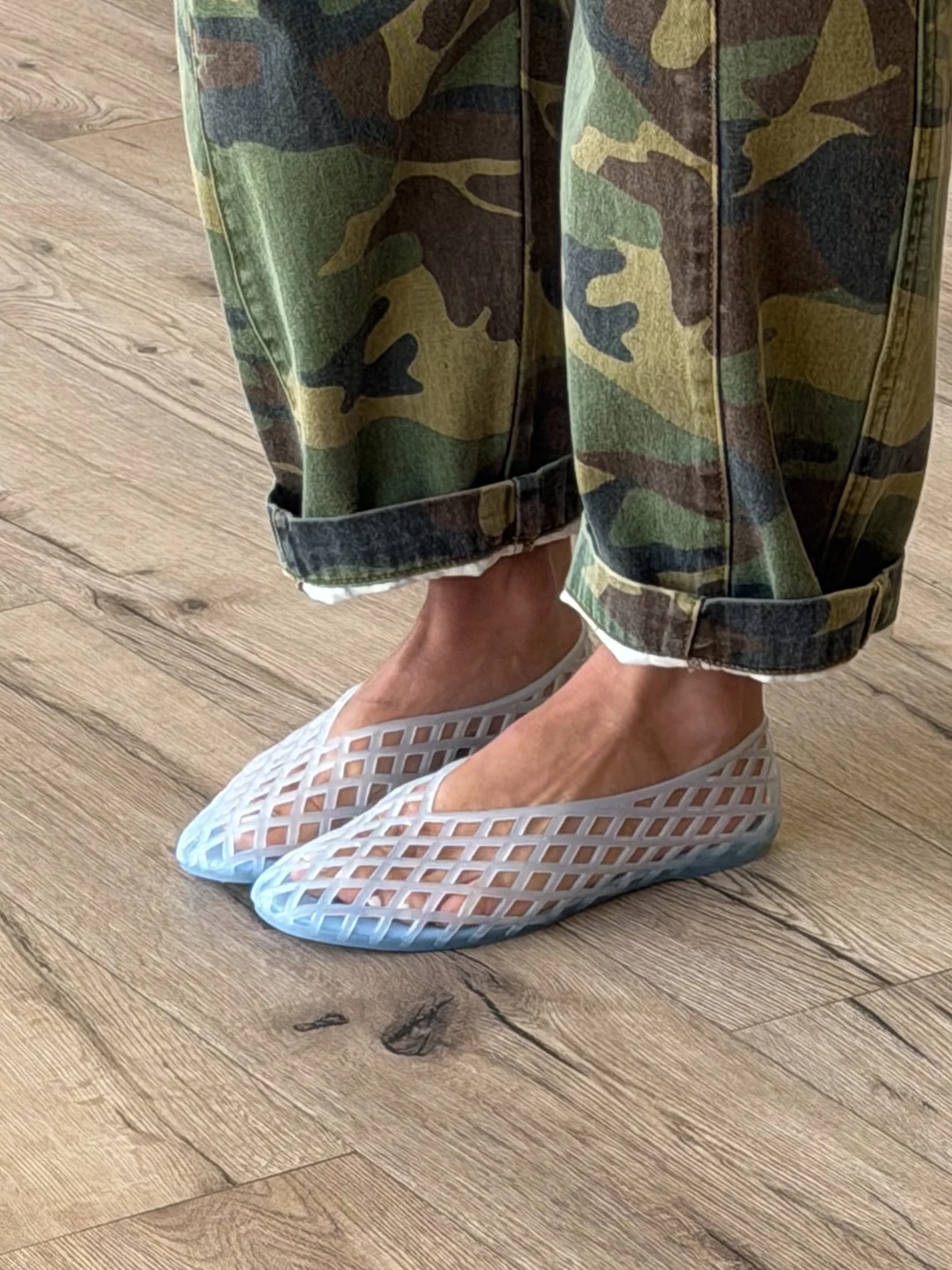 Jelly Mesh Ballet Flats | Sky Blue - Image 3