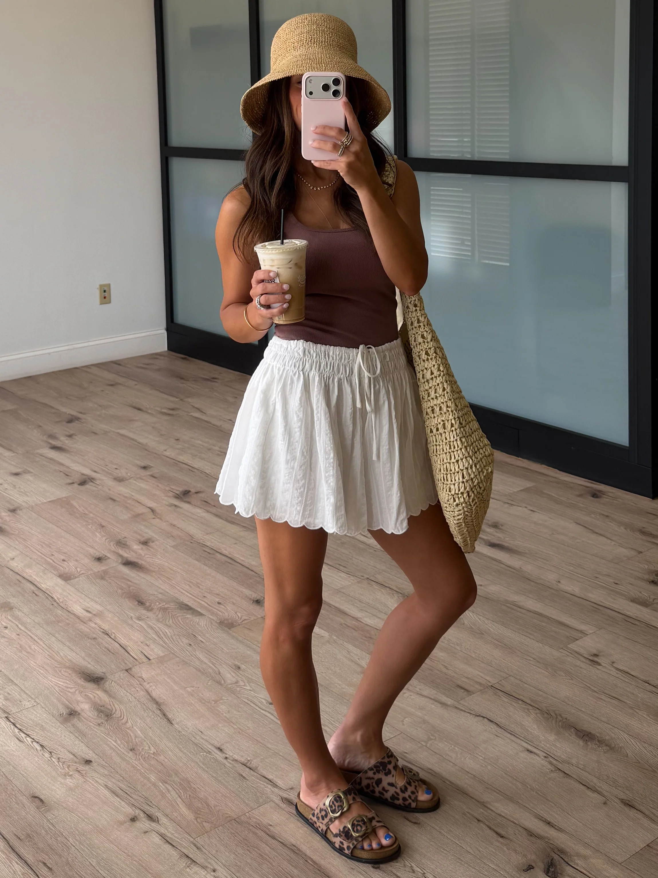 Cotton Scallop Hem Shorts - Image 2