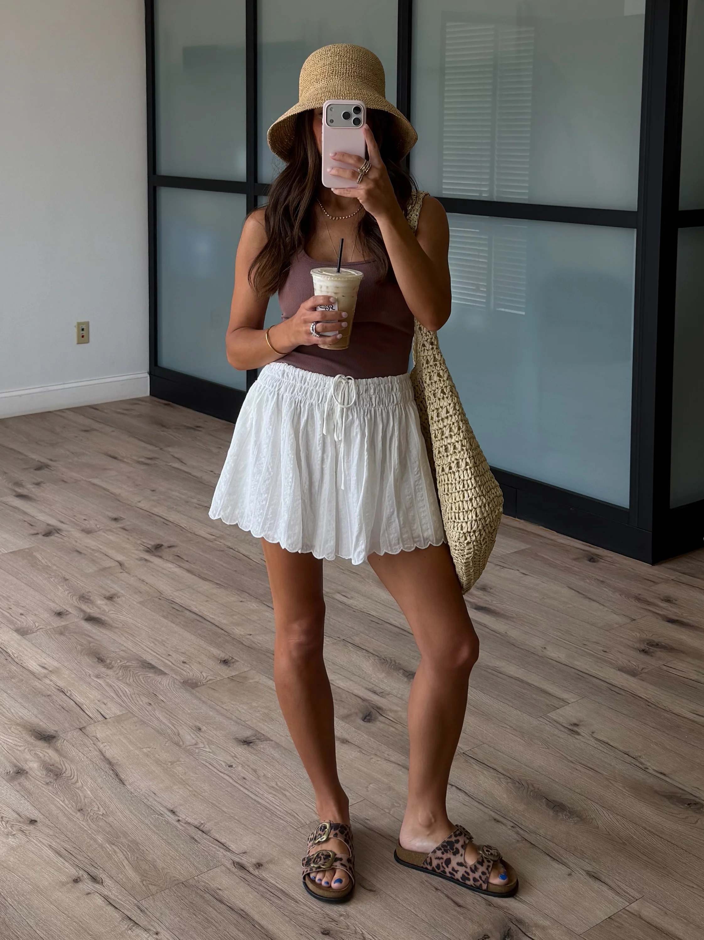 Cotton Scallop Hem Shorts - Image 5
