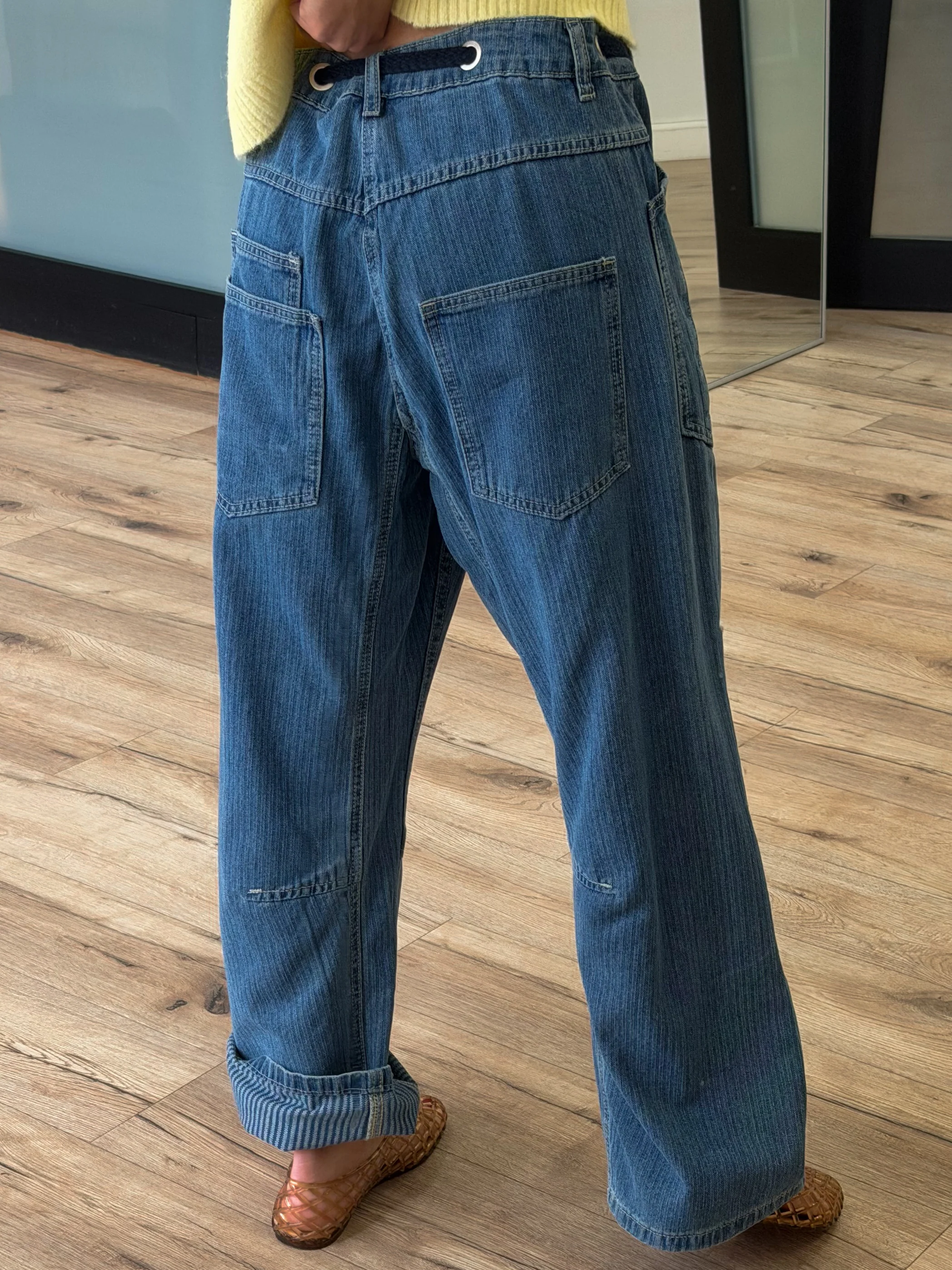 Jules Drawstring Barrel Pants | Medium Jacquard - Image 3
