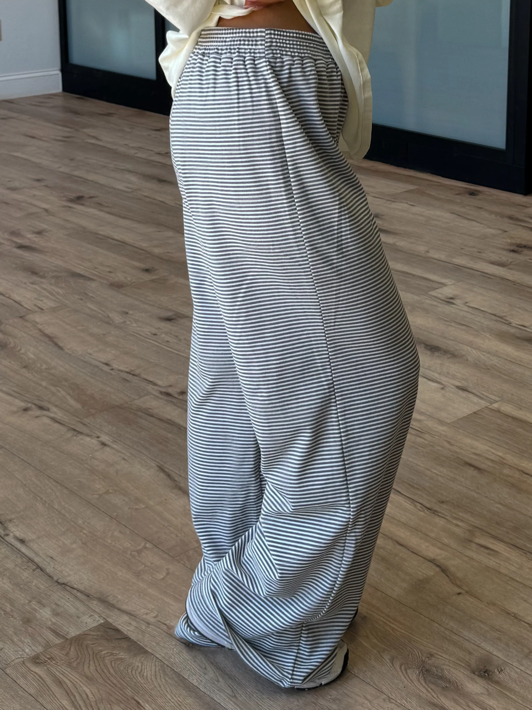 Just Lounging Brush Knit Pants | Grey | RESTOCK - Image 4