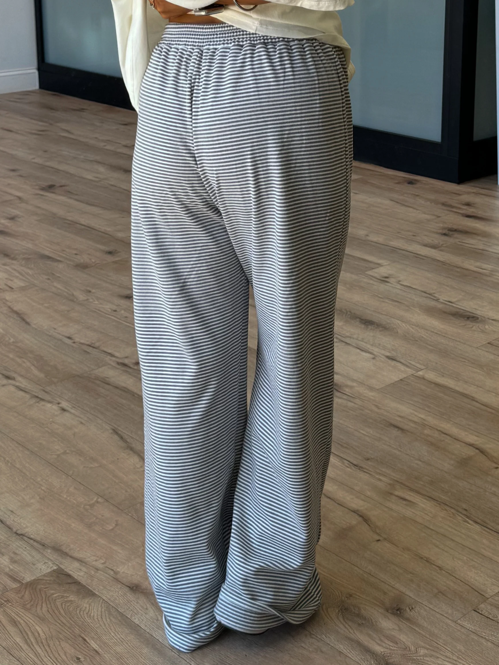 Just Lounging Brush Knit Pants | Grey | RESTOCK - Image 5