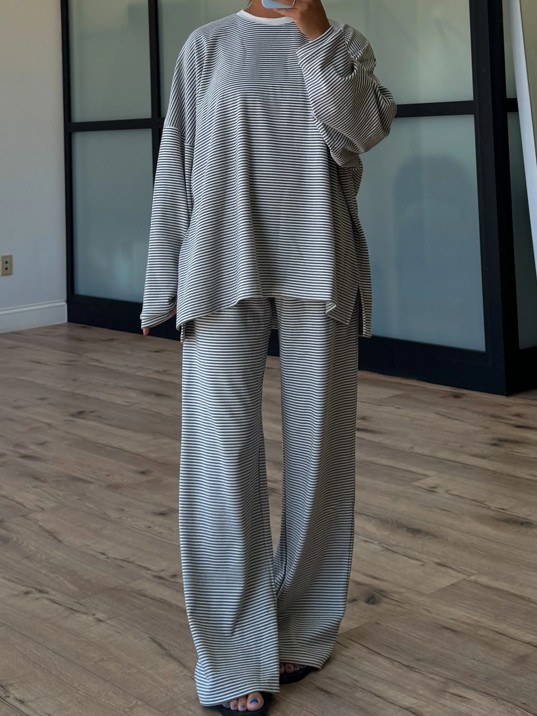 Just Lounging Knit Pullover | Grey | RESTOCK - Image 8