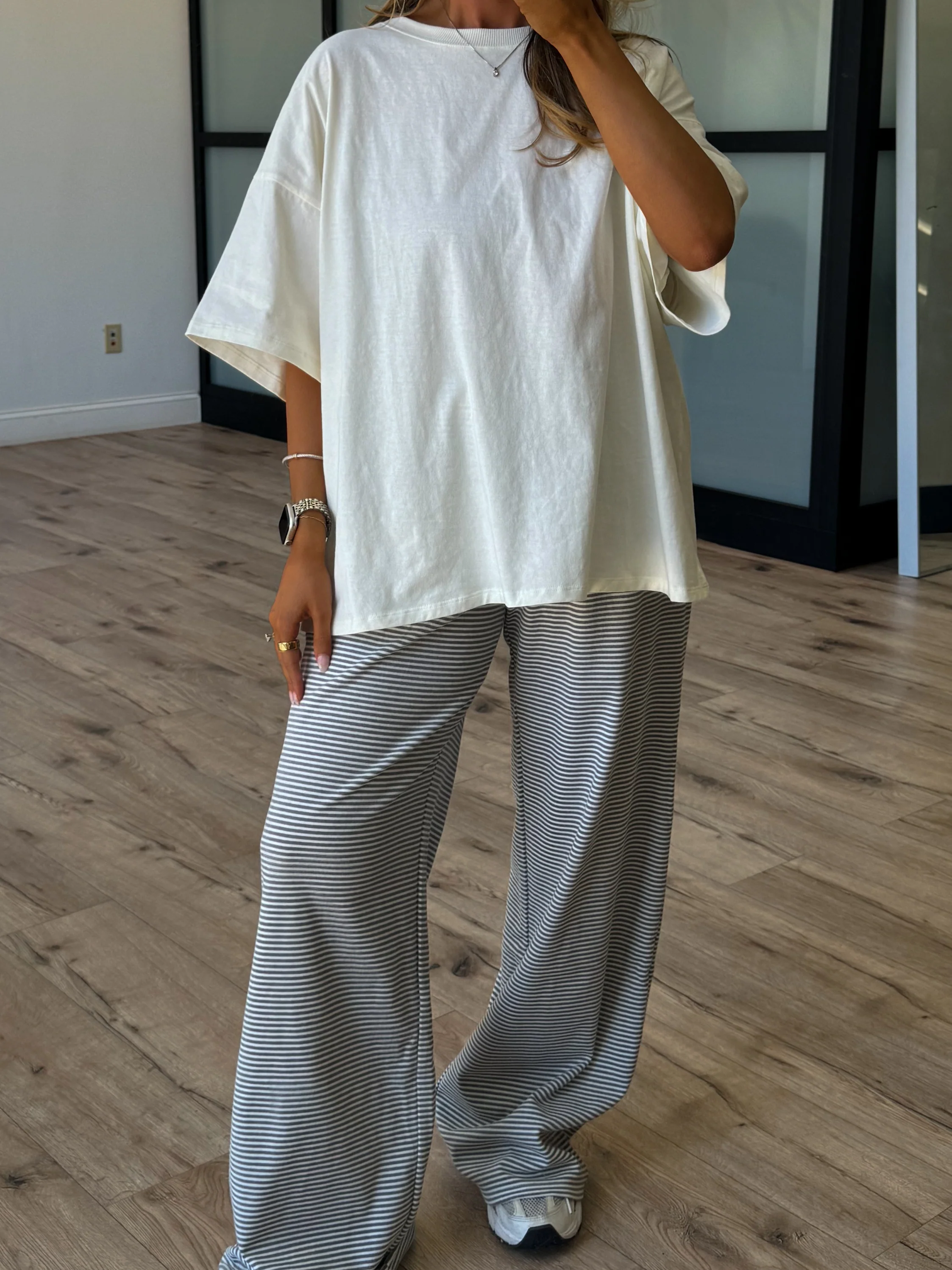 Just Lounging Brush Knit Pants | Grey | RESTOCK - Image 7