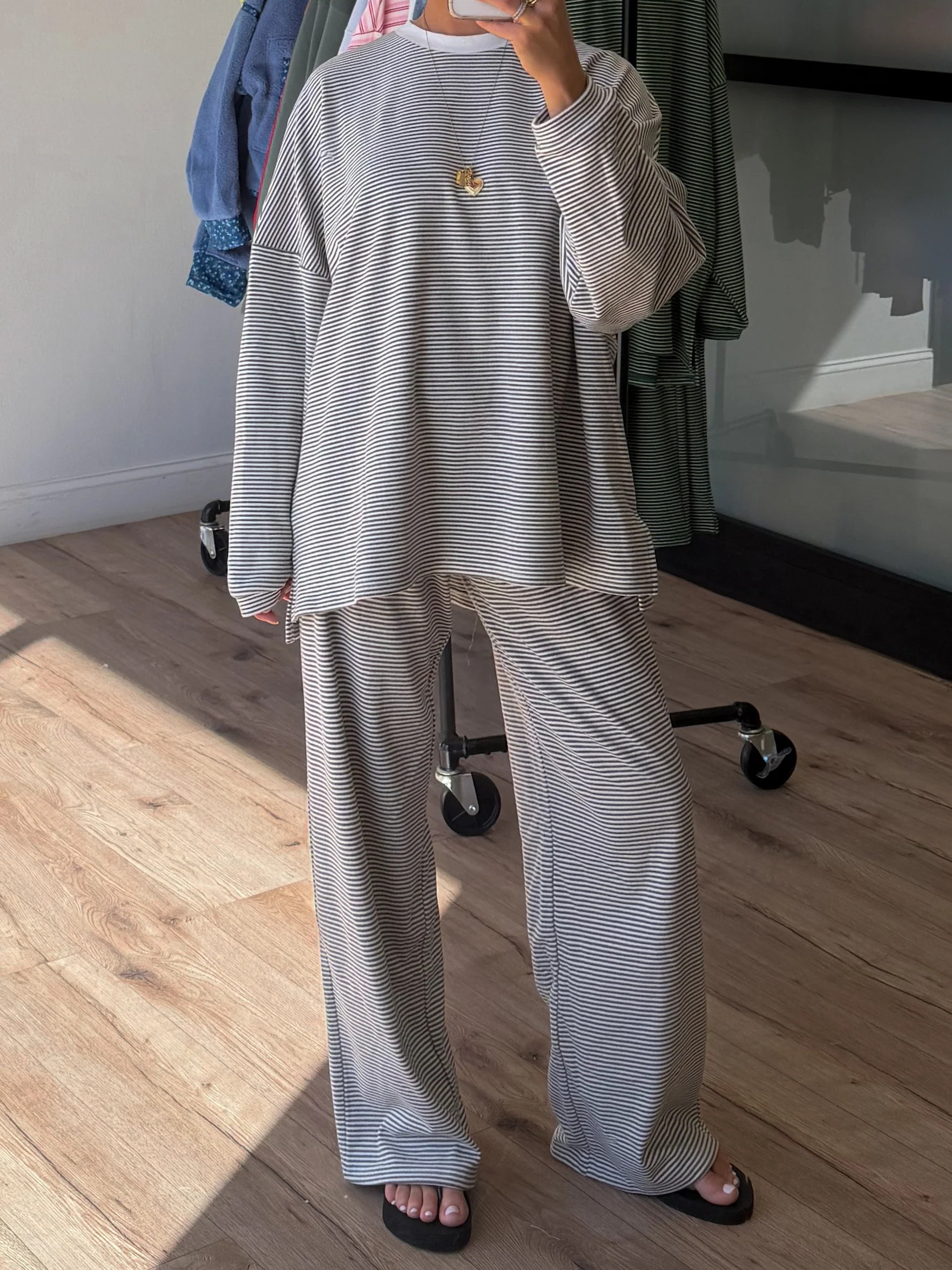 Just Lounging Knit Pullover | Grey | RESTOCK - Image 5