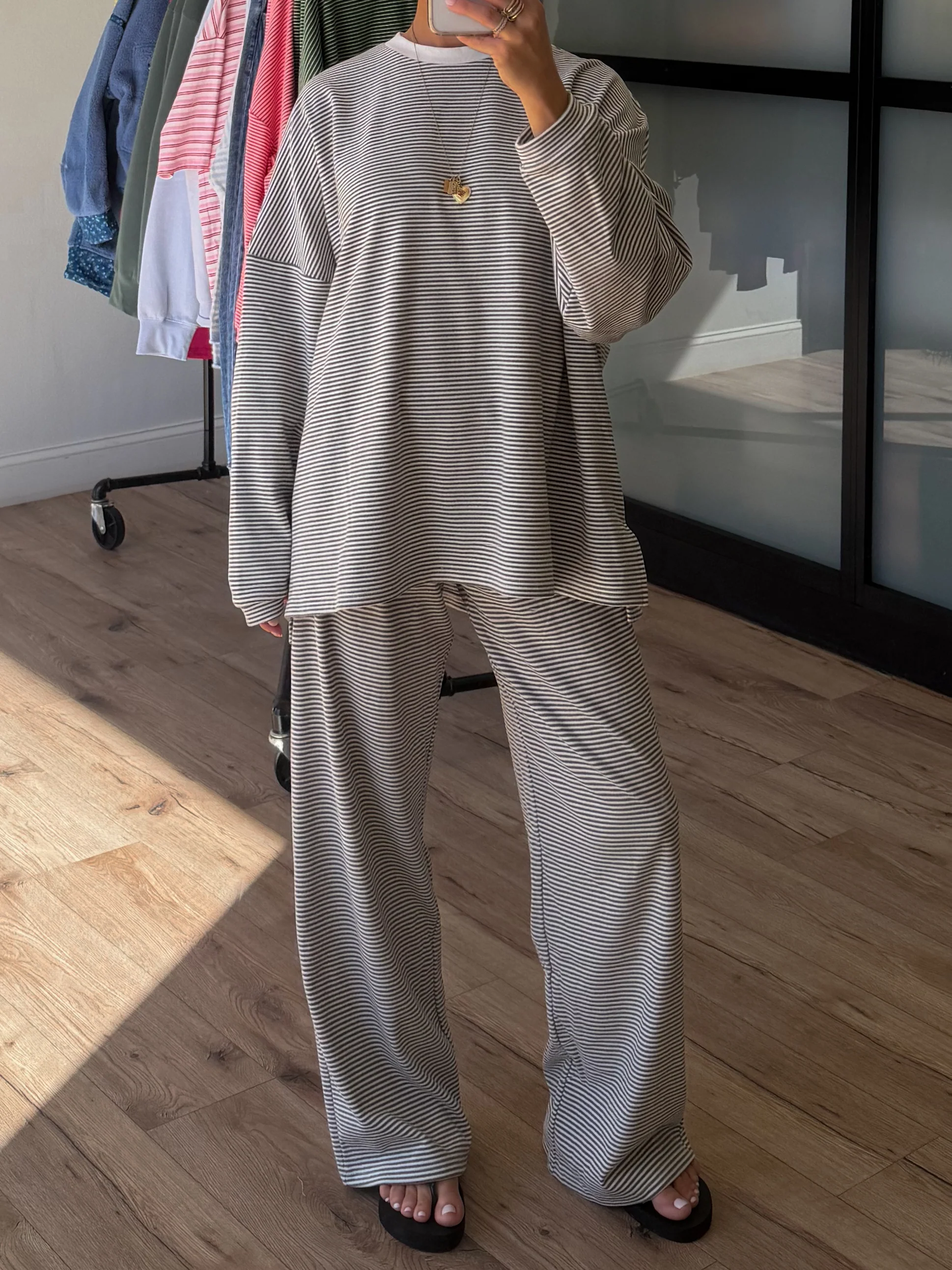 Just Lounging Knit Pullover | Grey | RESTOCK - Image 4