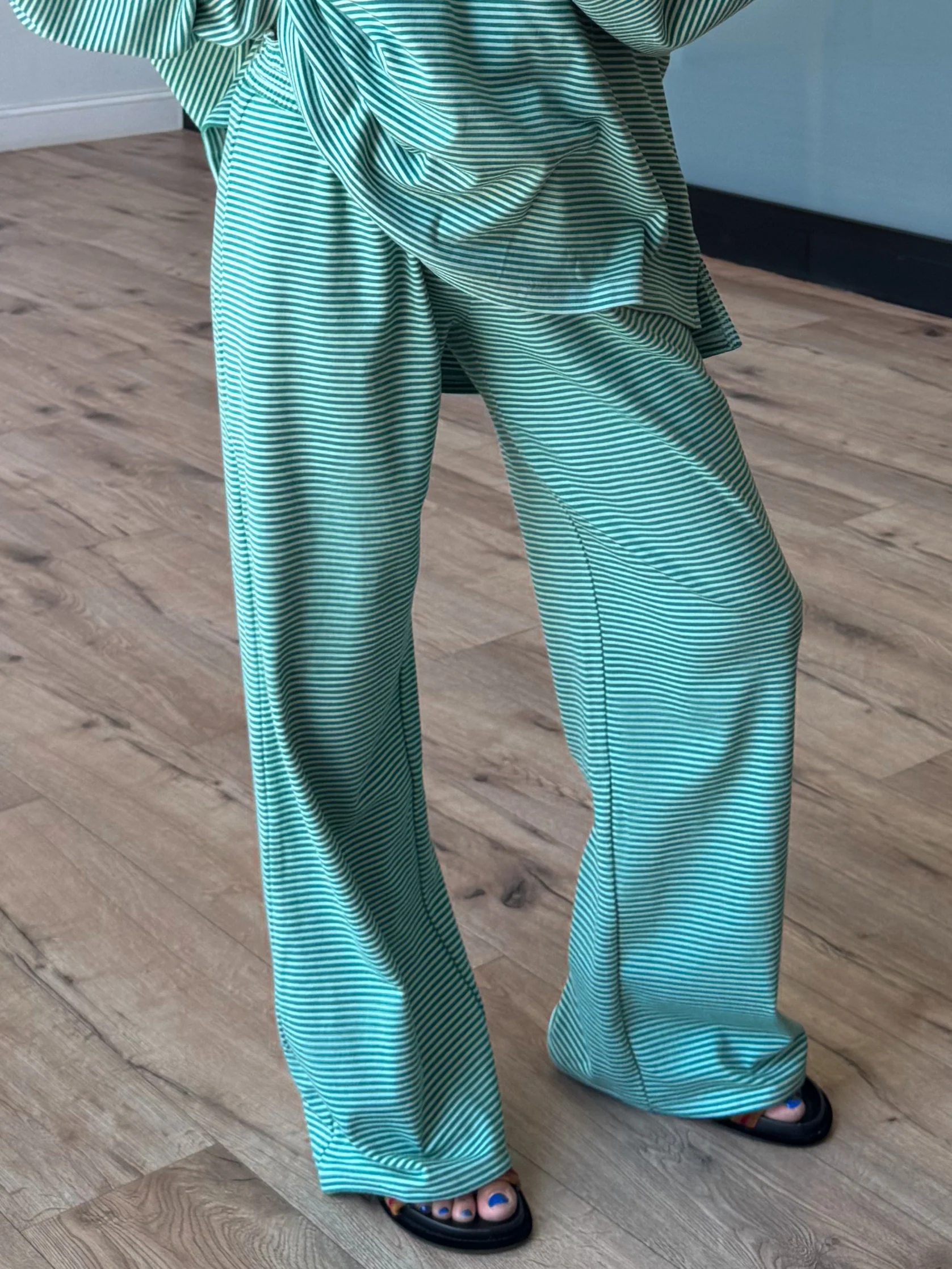 Just Lounging Brush Knit Pants | Jade | RESTOCK - Image 5