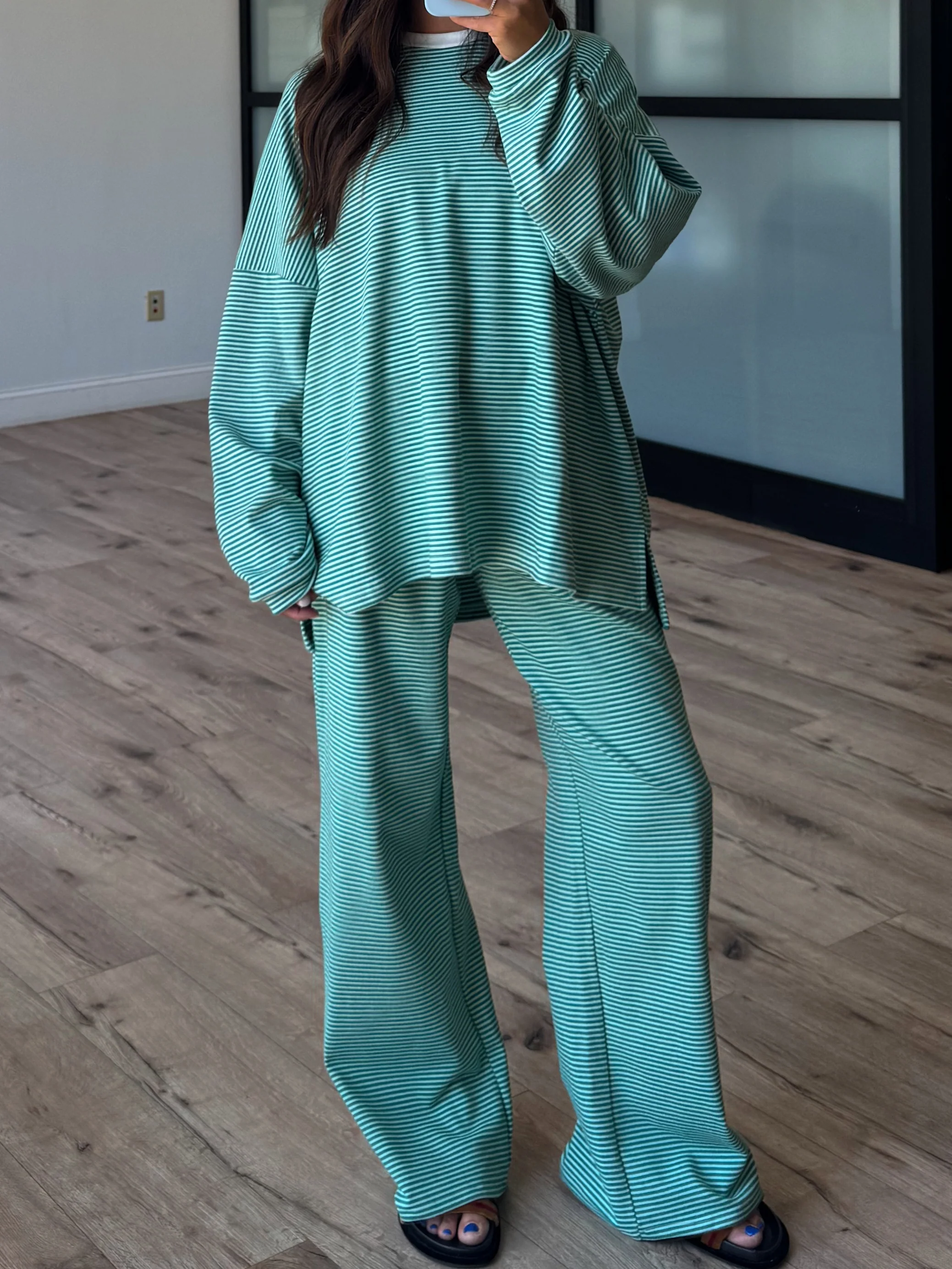 Just Lounging Knit Pullover | Jade | RESTOCK - Image 9