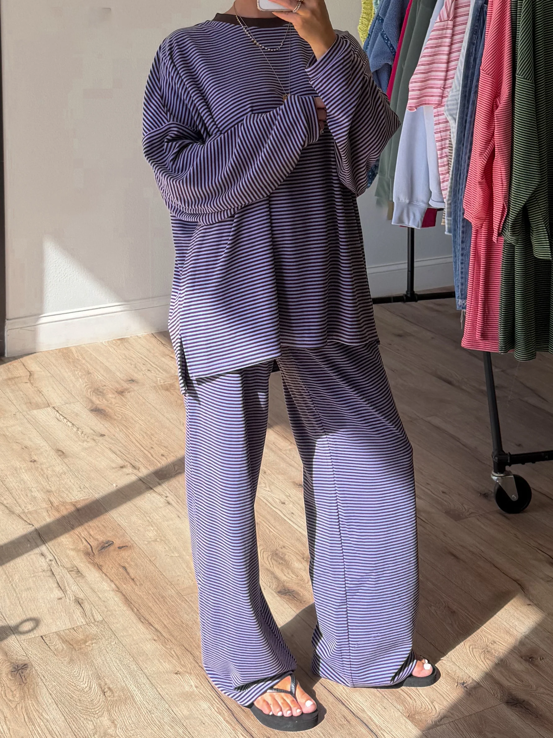 Just Lounging Knit Pullover | Lavender Mocha | RESTOCK - Image 3