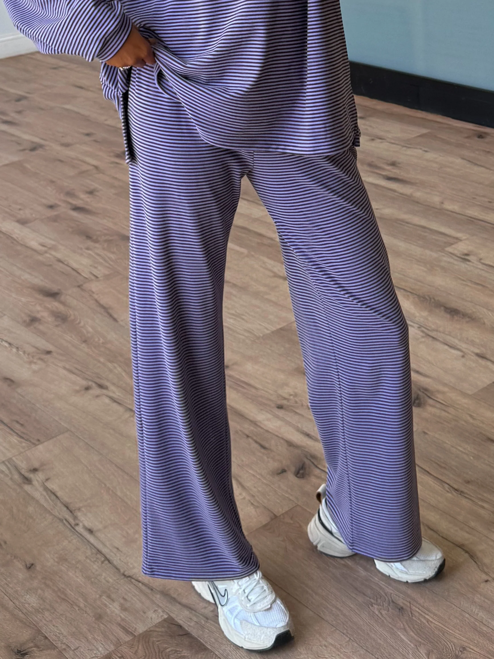 Just Lounging Brush Knit Pants | Lavender Mocha | RESTOCK - Image 4