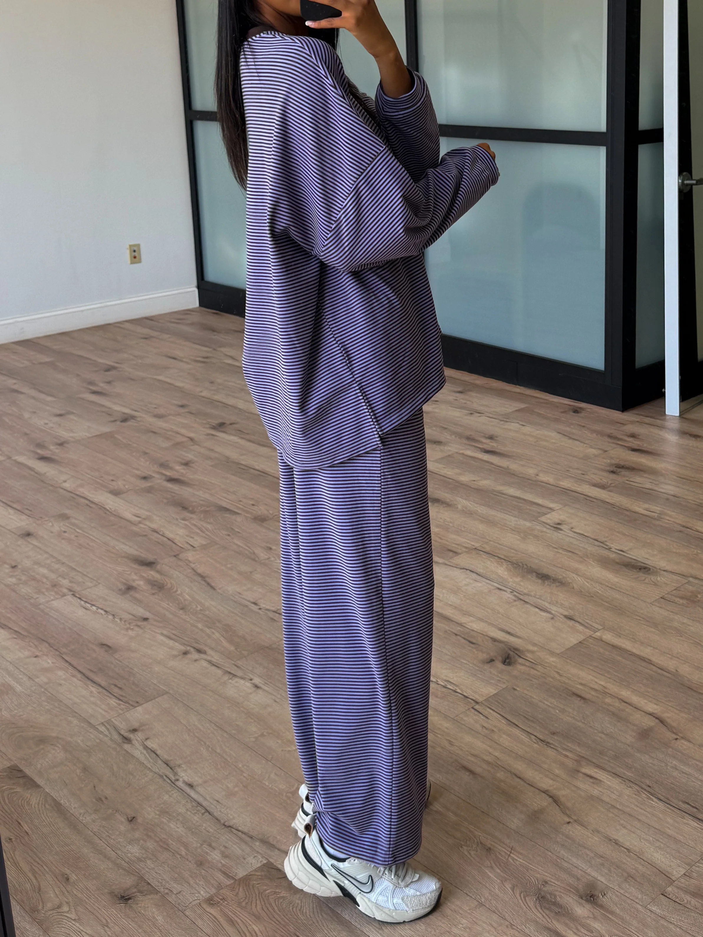 Just Lounging Knit Pullover | Lavender Mocha | RESTOCK - Image 8