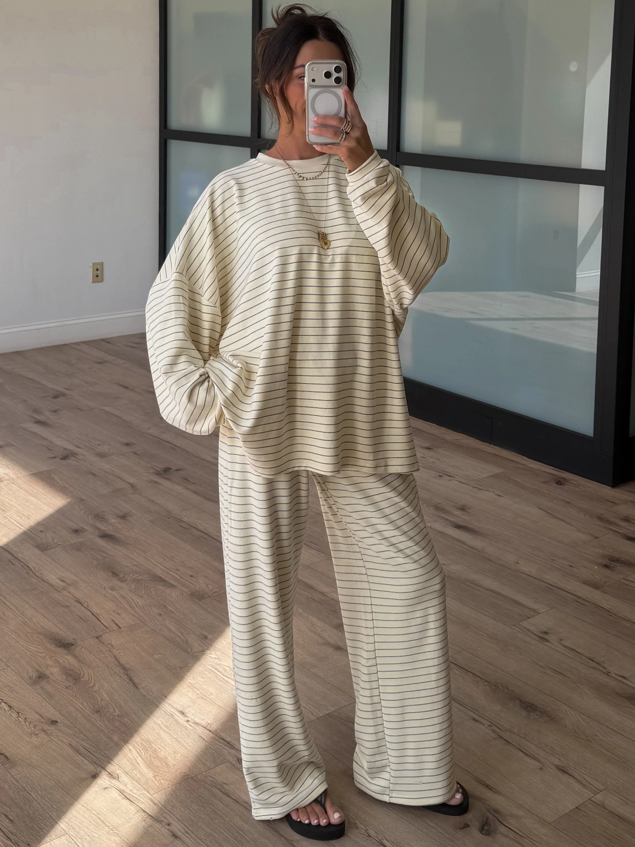 Just Lounging Brush Knit Pants | Porcelain Sky - Image 4