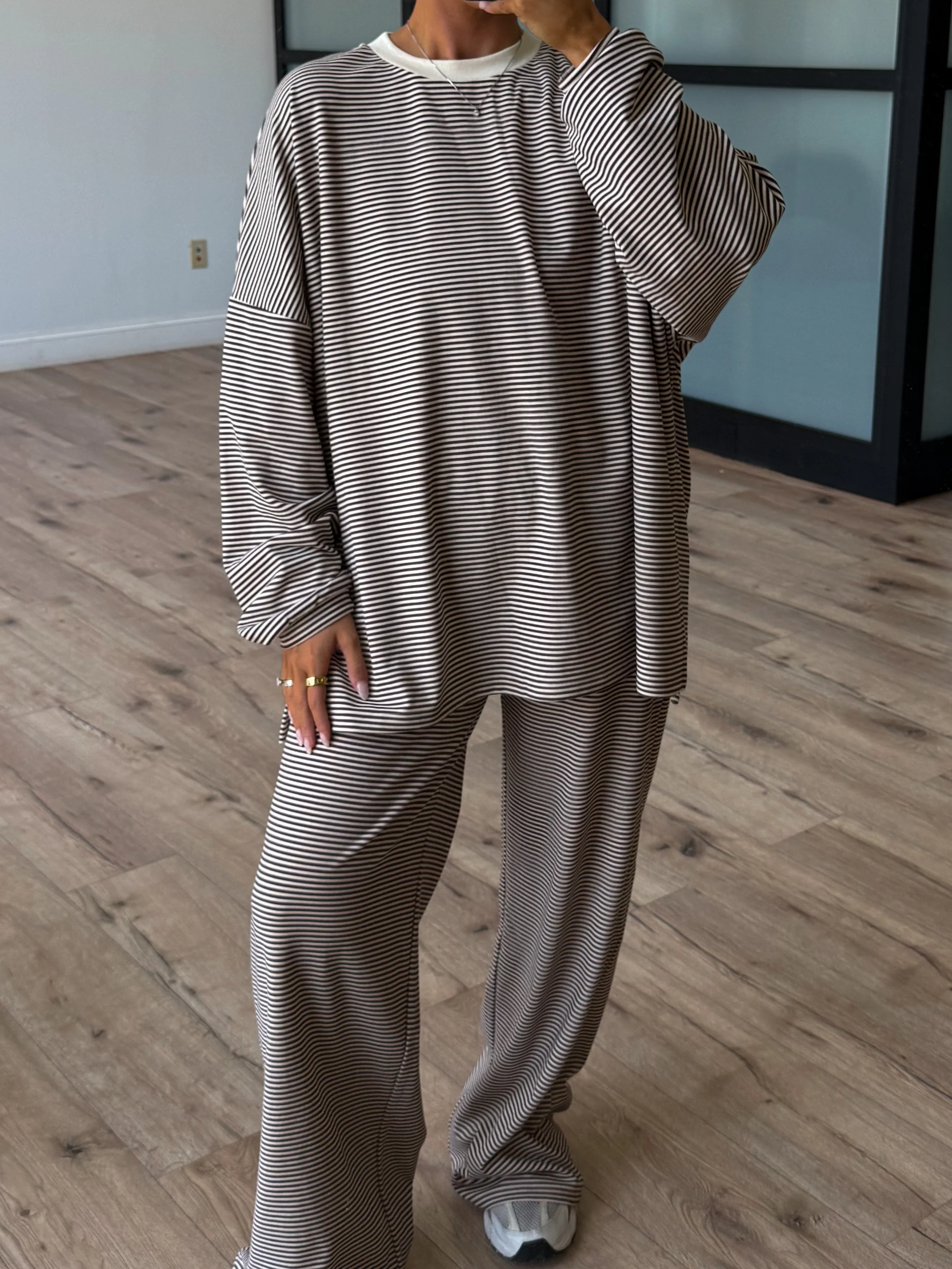 Just Lounging Knit Pullover | Chocolate | RESTOCK - Image 5