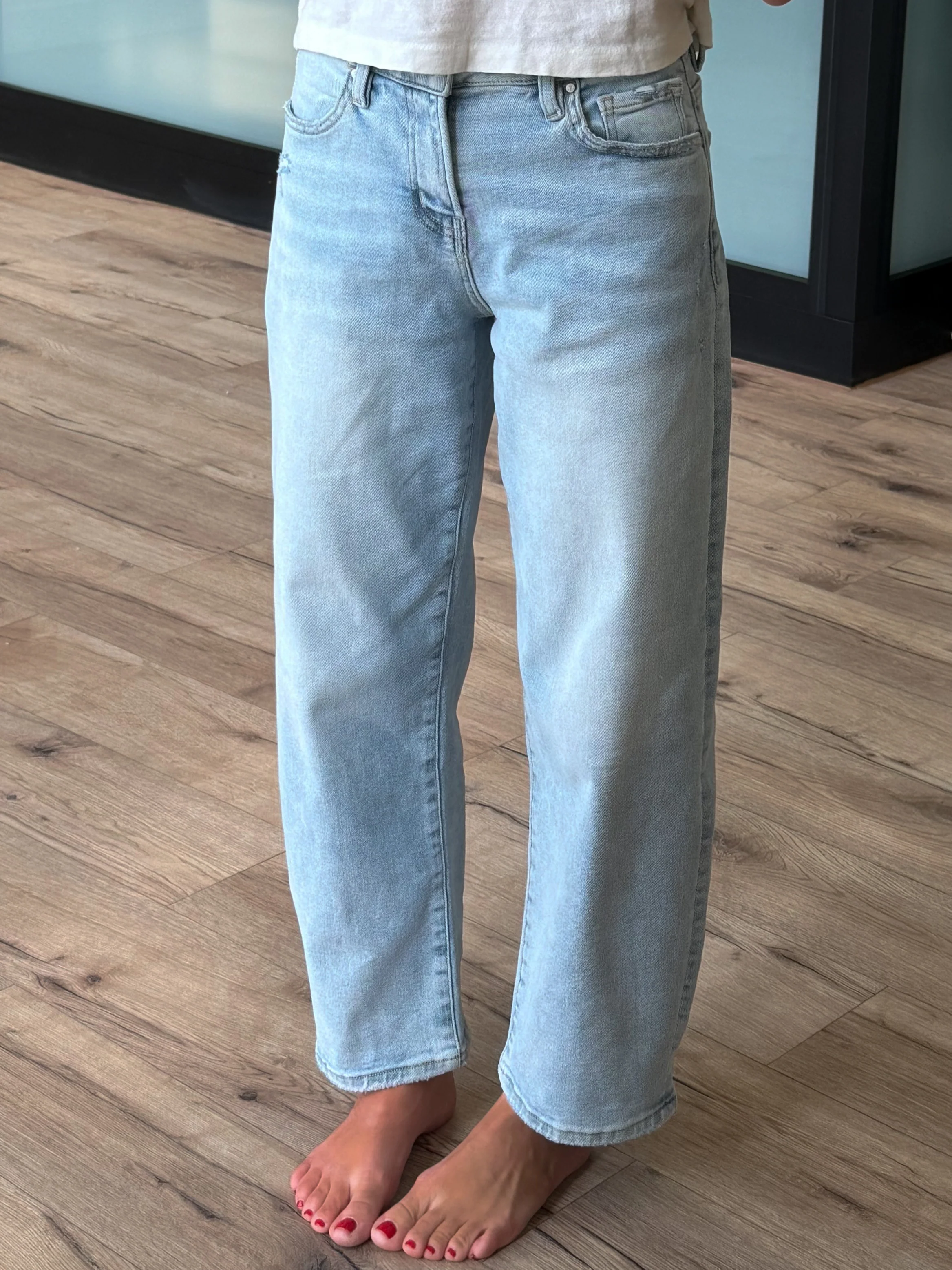 Kael Cropped Barrels | Light Wash | +Plus Available - Image 3