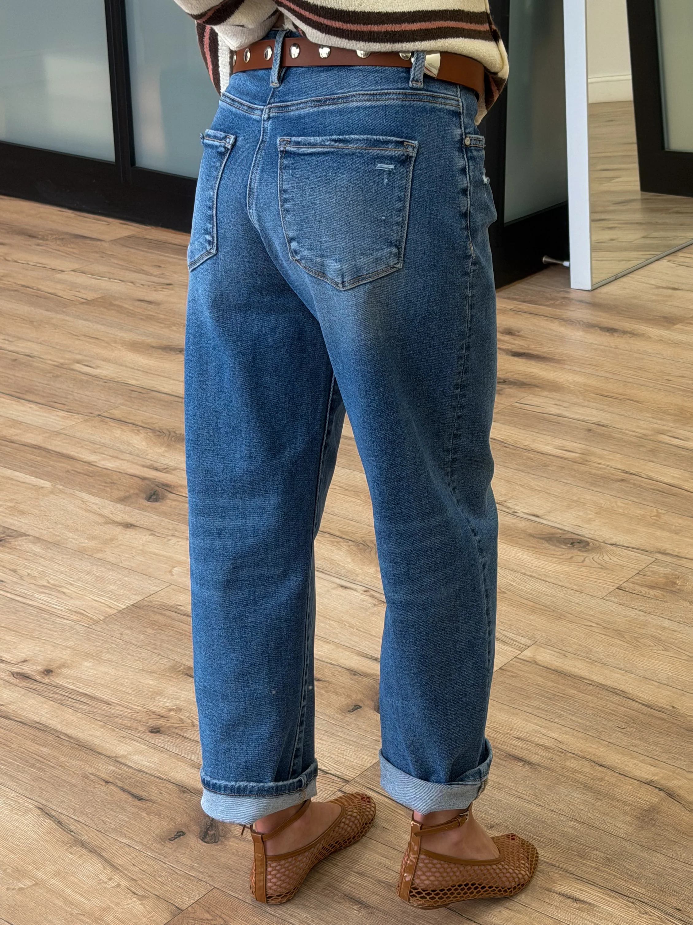 Kael Cropped Barrels | Medium Wash | +Plus Available - Image 2