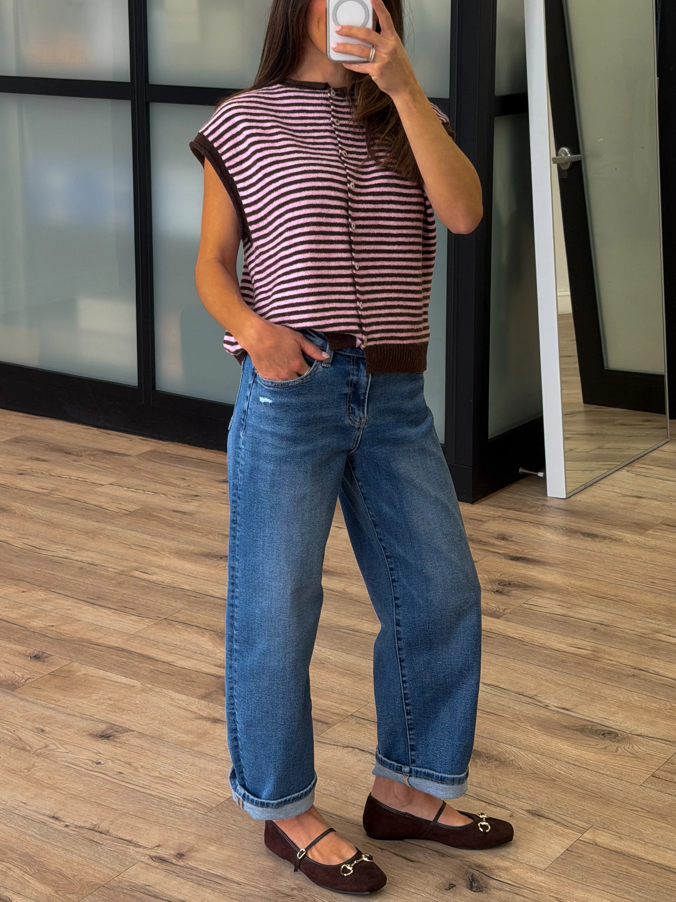 Kael Cropped Barrels | Medium Wash | +Plus Available - Image 4