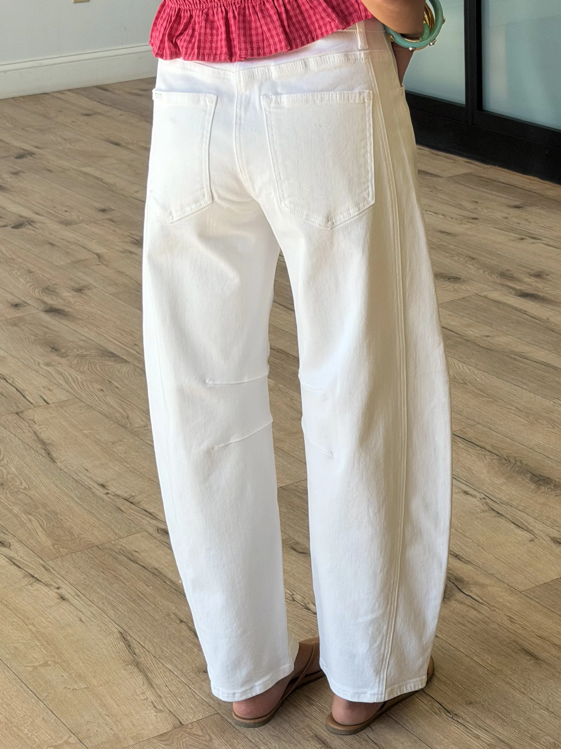 Katia Barrel Jeans | White | +Plus Available - Image 4