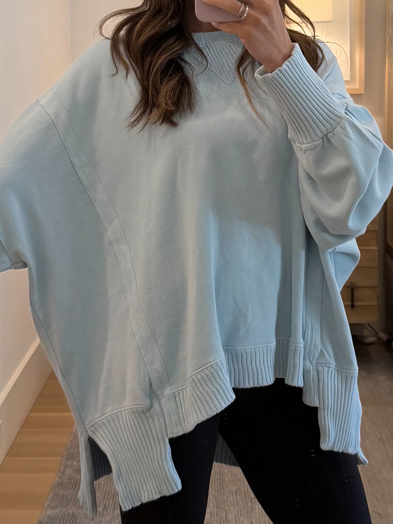 Kick Back Hi-Low Pullover | Powder Blue - Image 3