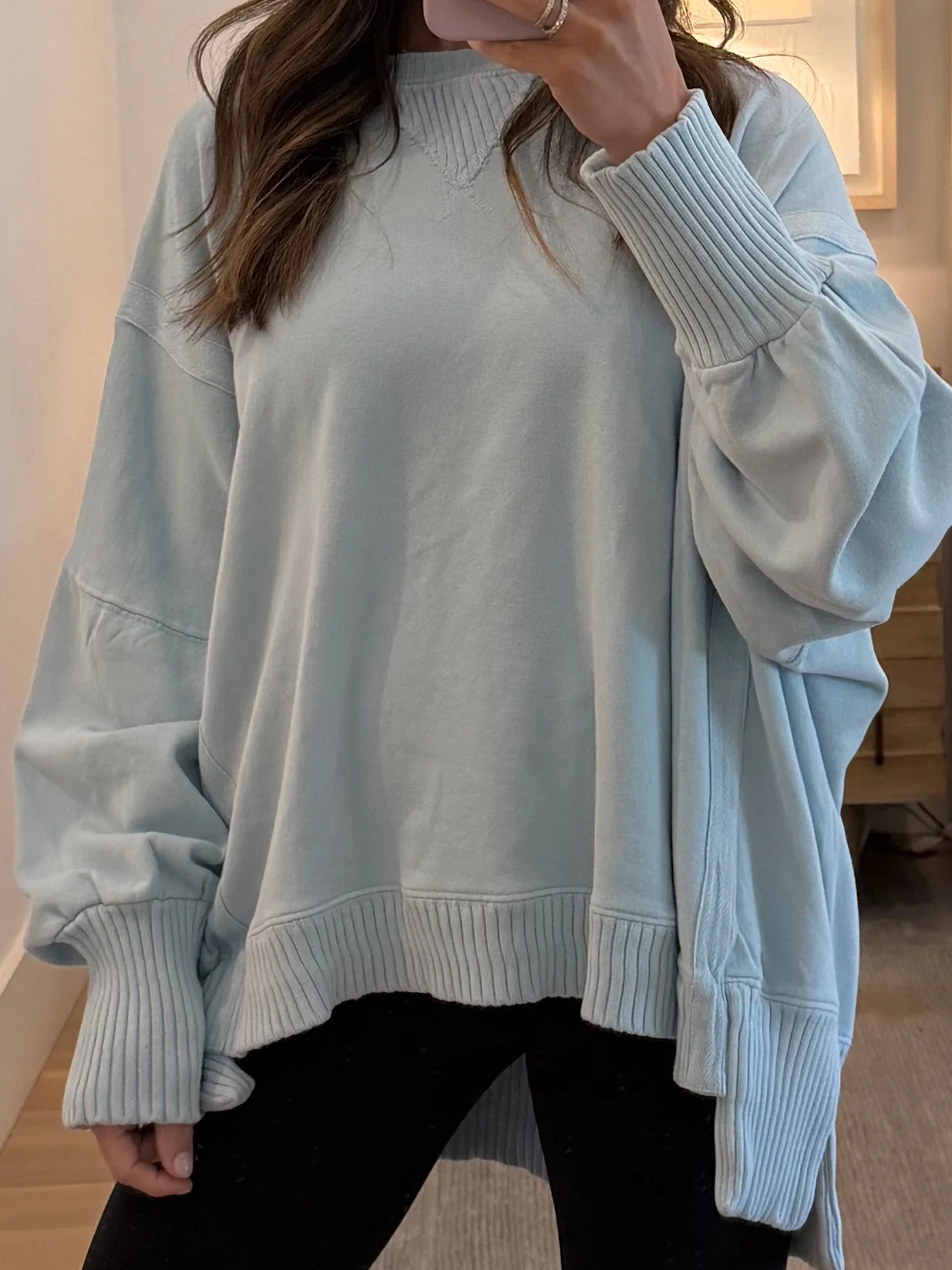 Kick Back Hi-Low Pullover | Powder Blue - Image 4