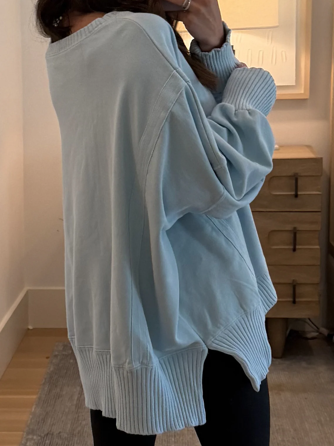 Kick Back Hi-Low Pullover | Powder Blue - Image 5