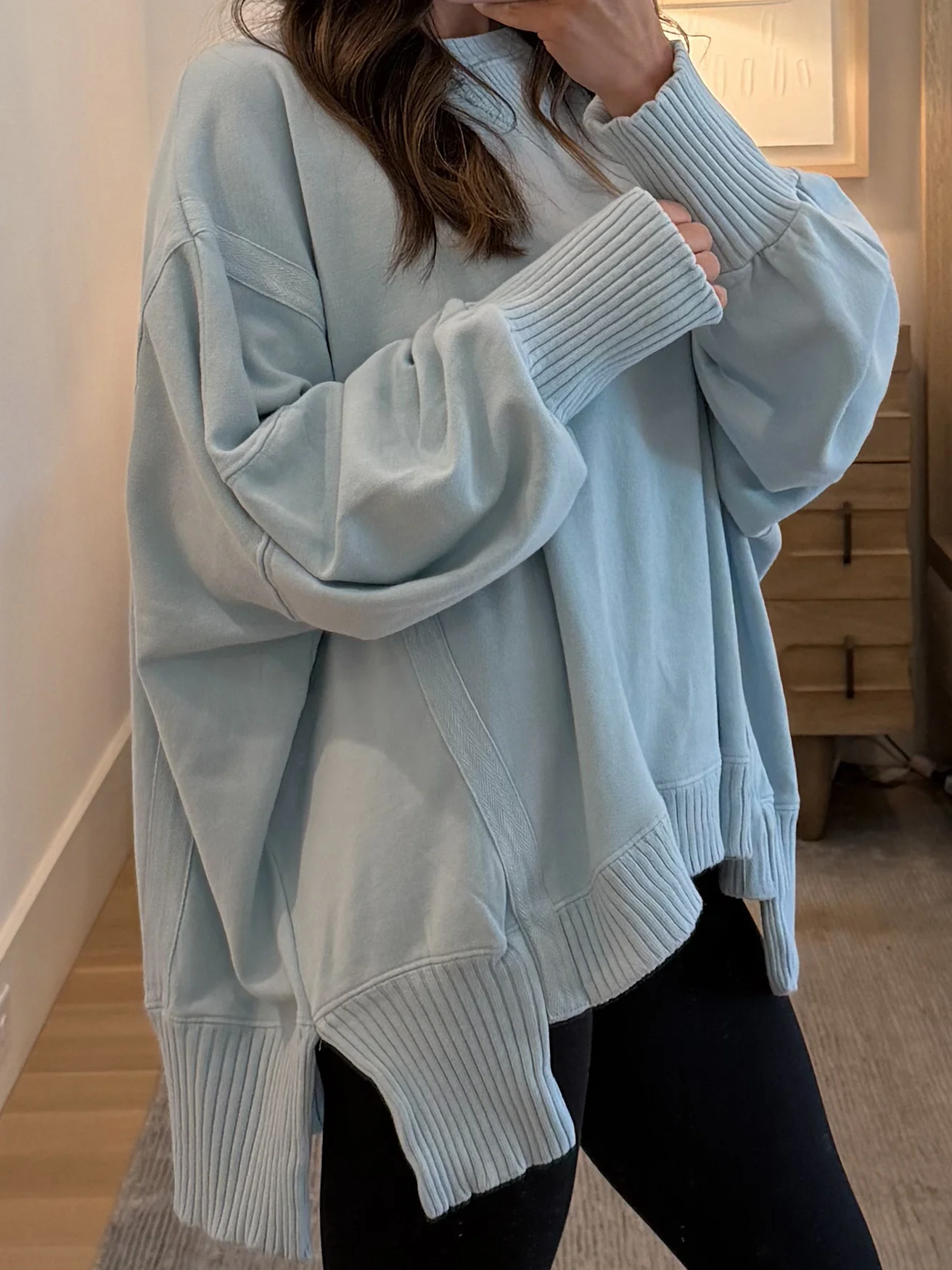Kick Back Hi-Low Pullover | Powder Blue - Image 6