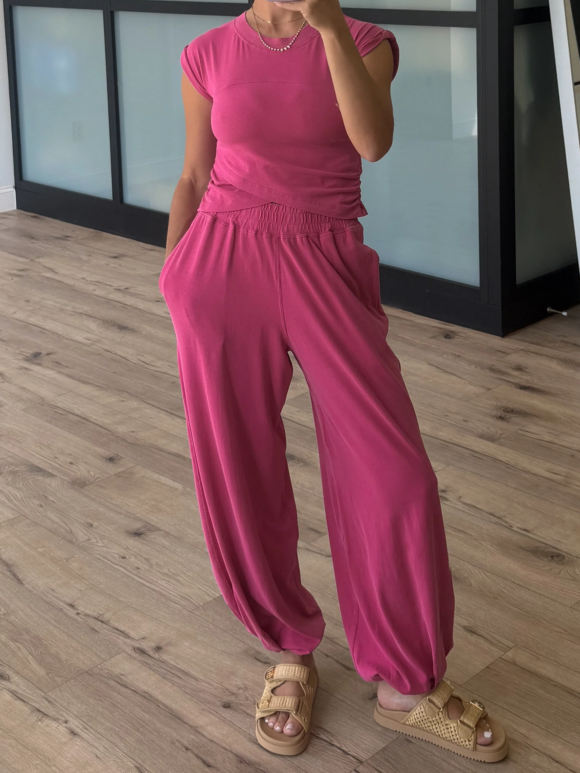 Kinetic Tulip Two Piece Set | Raspberry - Image 2