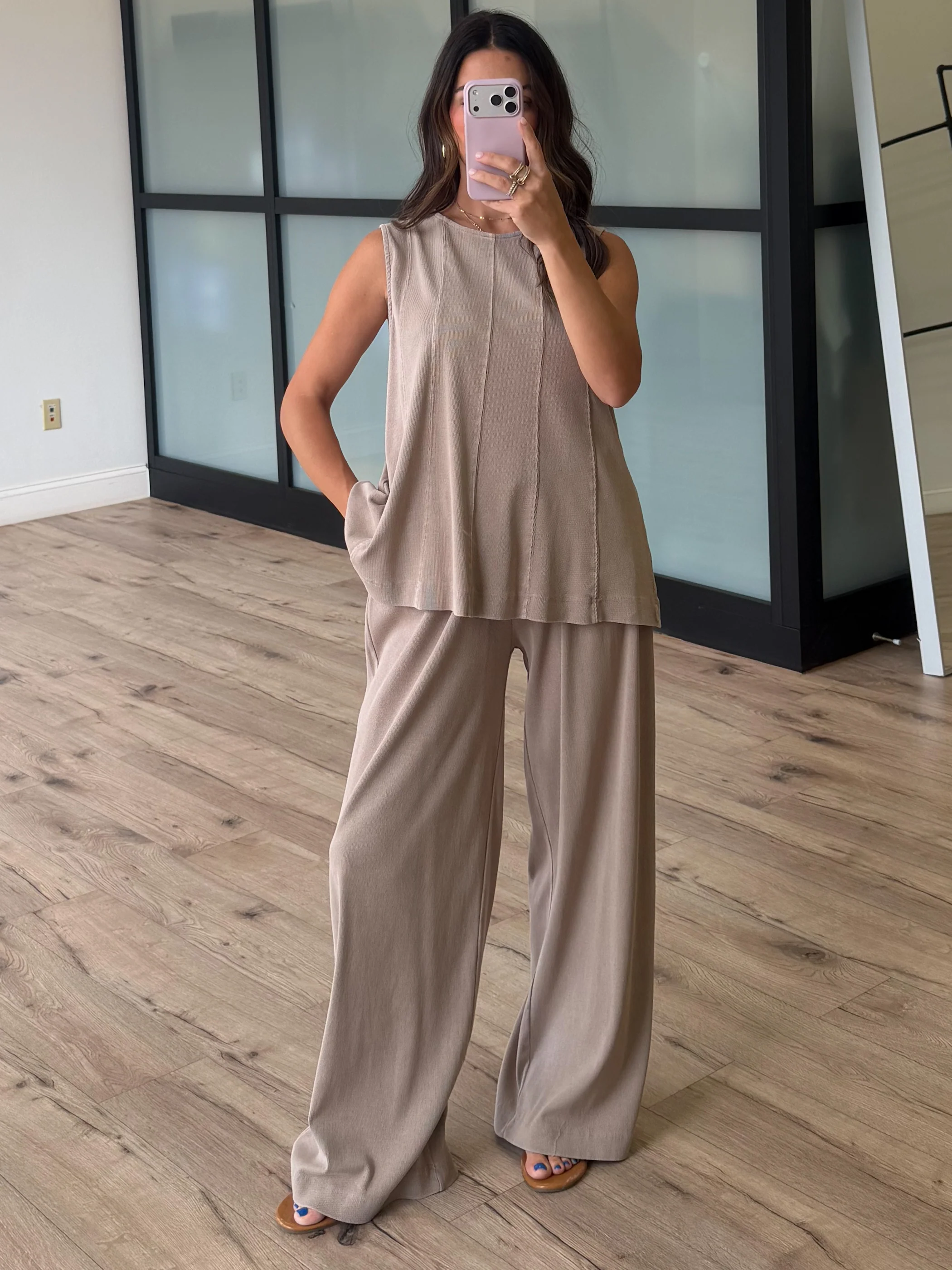 La Jolla Two Piece Pant Set | Mocha - Image 3