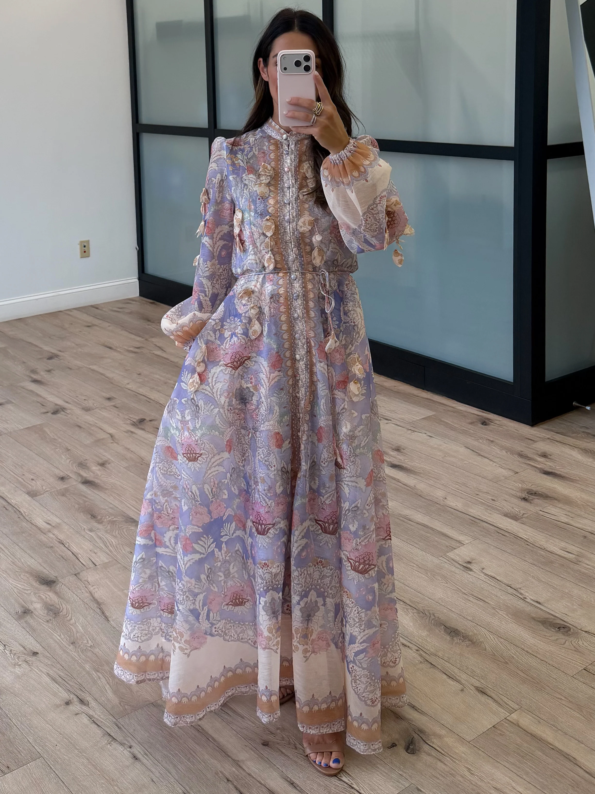 Lavender Mirage Floral Maxi Dress - Image 2