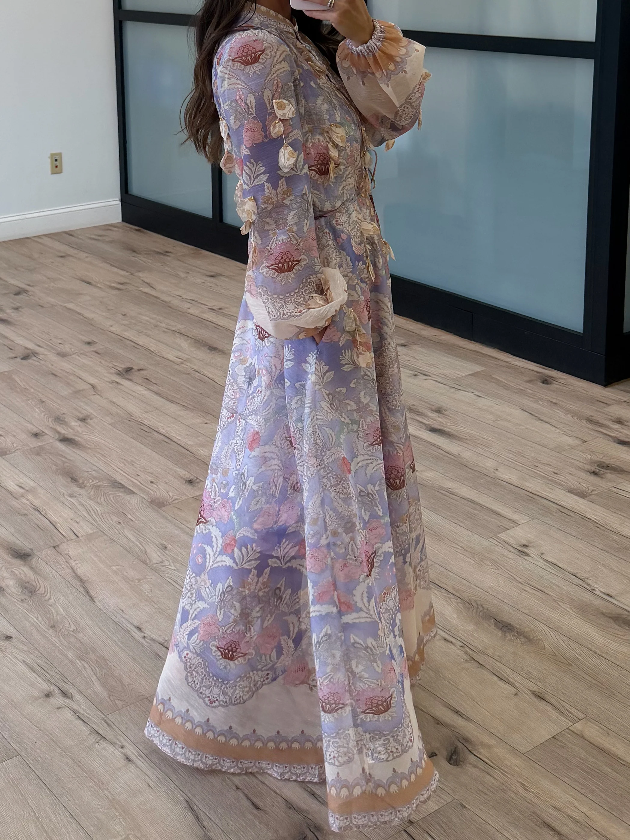 Lavender Mirage Floral Maxi Dress - Image 4