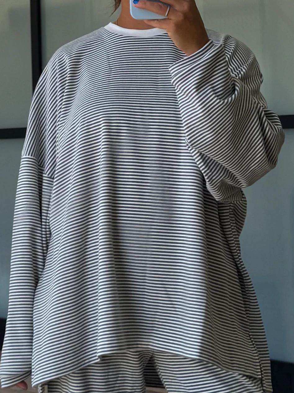 Just Lounging Knit Pullover | Grey | RESTOCK - Image 6