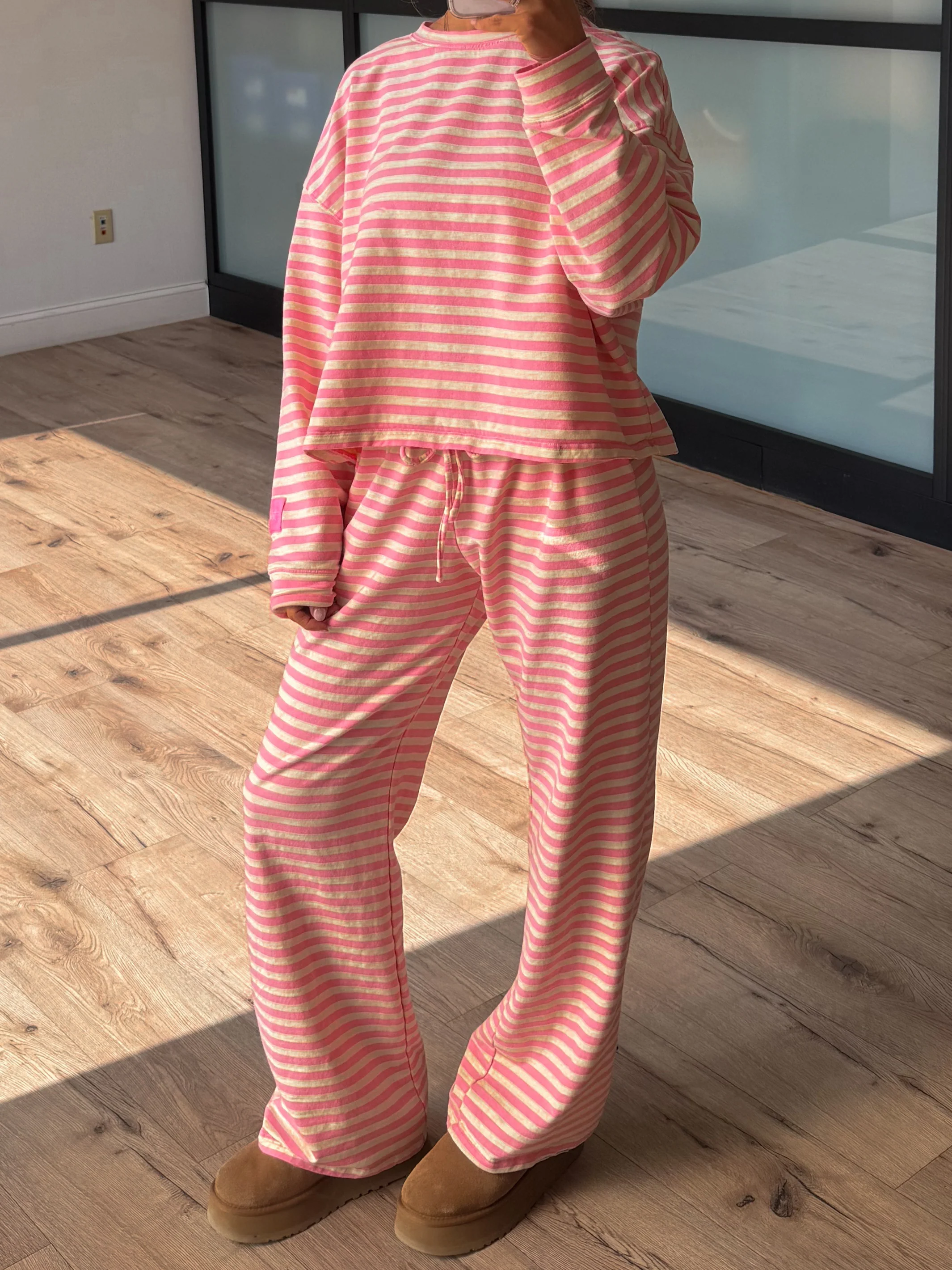 Leisure Lounge Wide Leg Pants | Bubblegum - Image 2