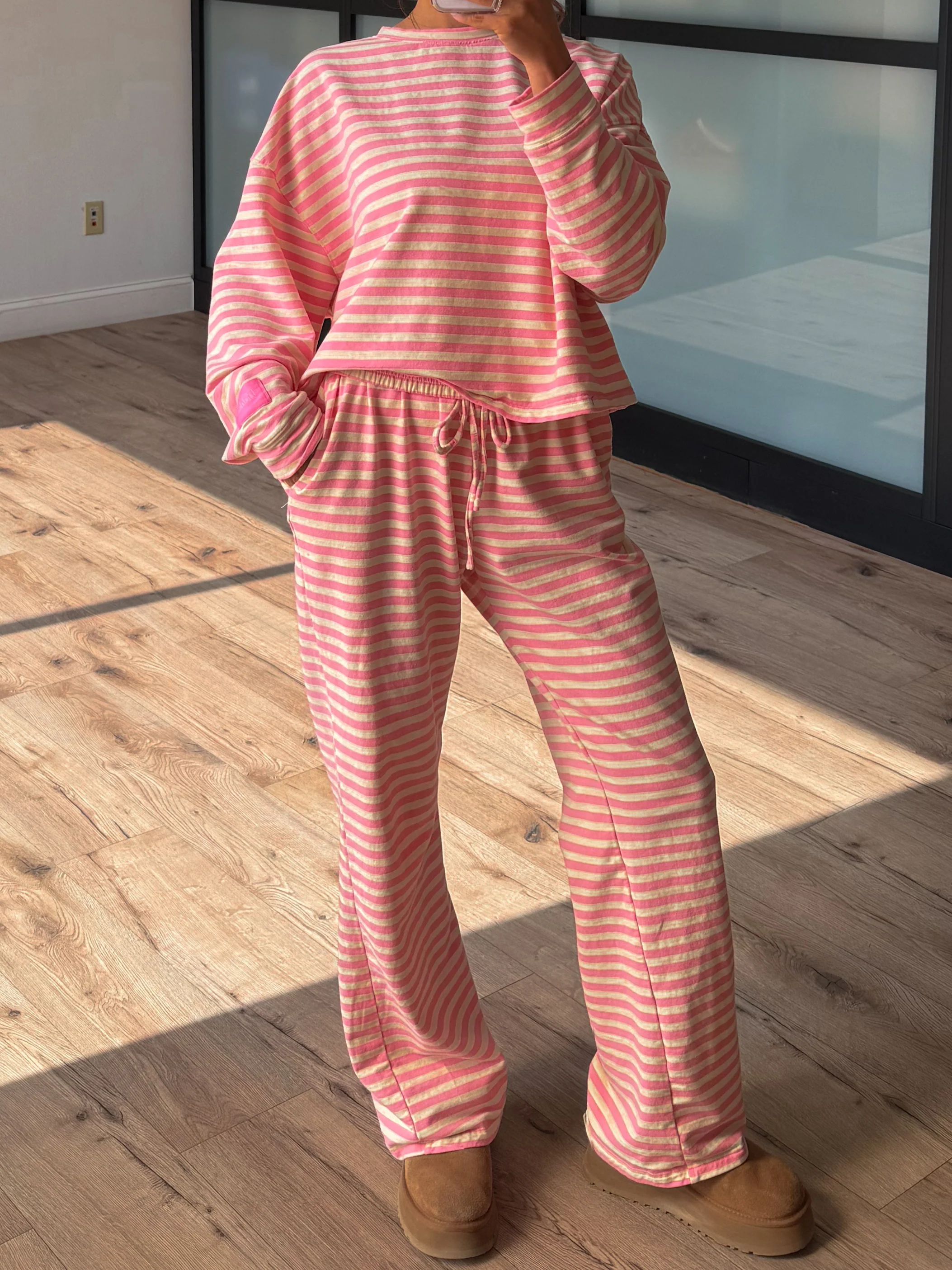 Leisure Lounge Wide Leg Pants | Bubblegum - Image 4