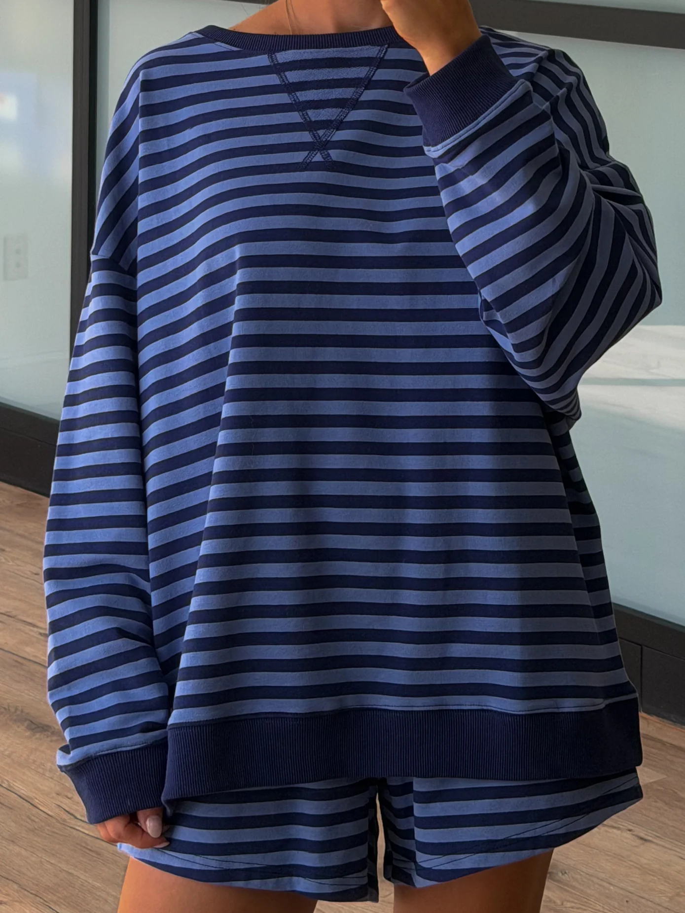 Leisure Stripe Pullover | Deep Sea - Image 4