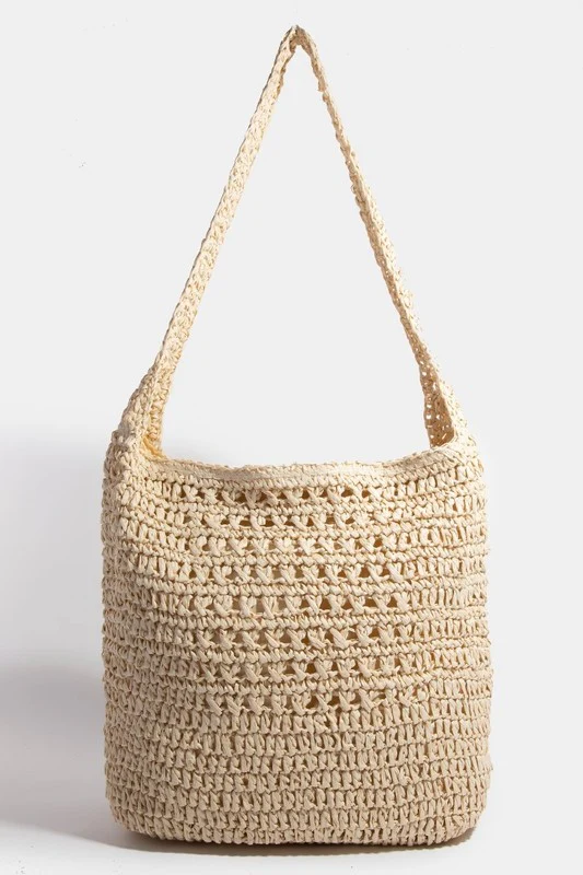 Let's Escape Raffia Tote Bag | Ivory | RESTOCK - Image 7