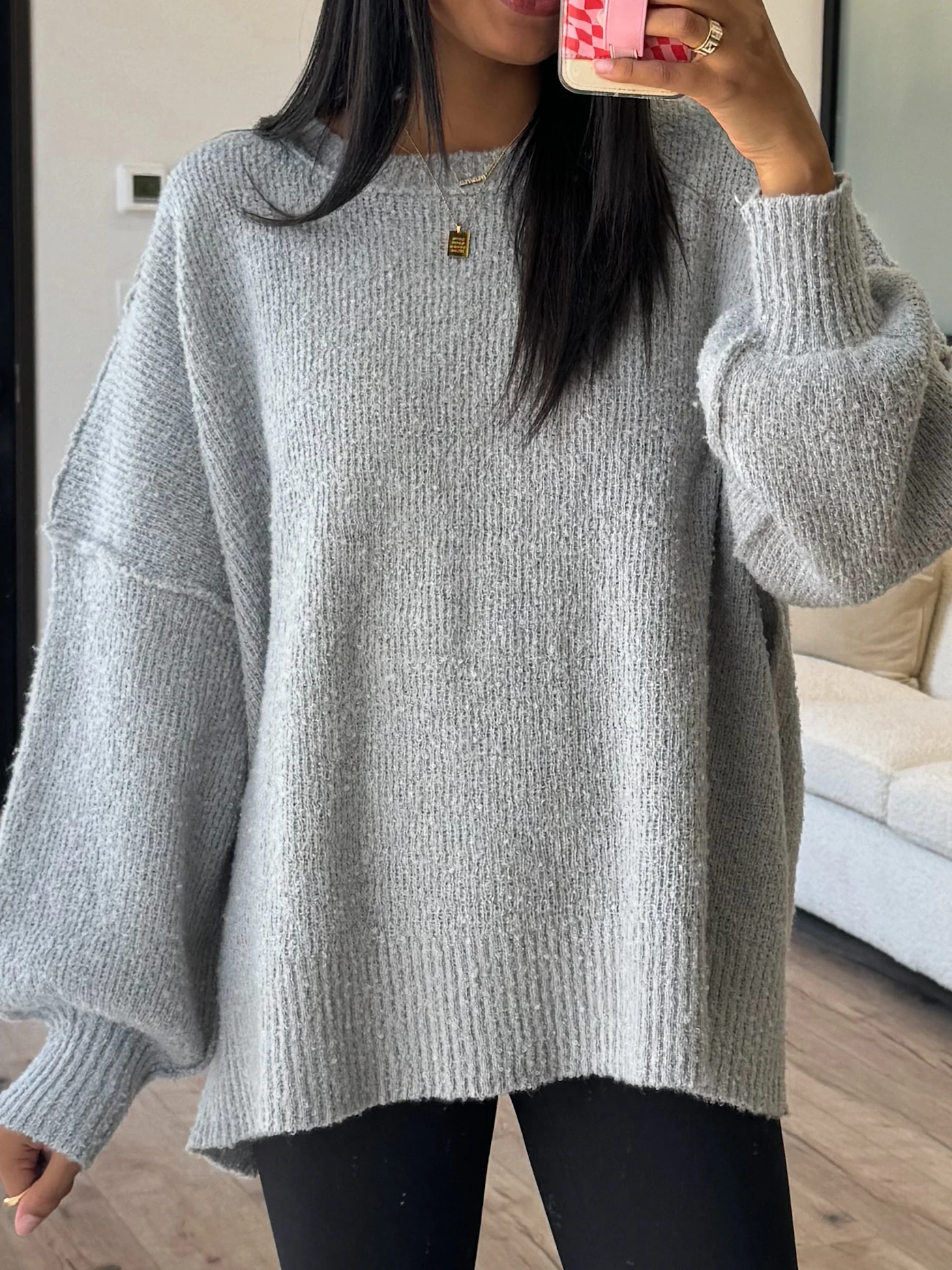 Lev Textured Sweater | Grey | +Plus Available | RESTOCK - Image 6