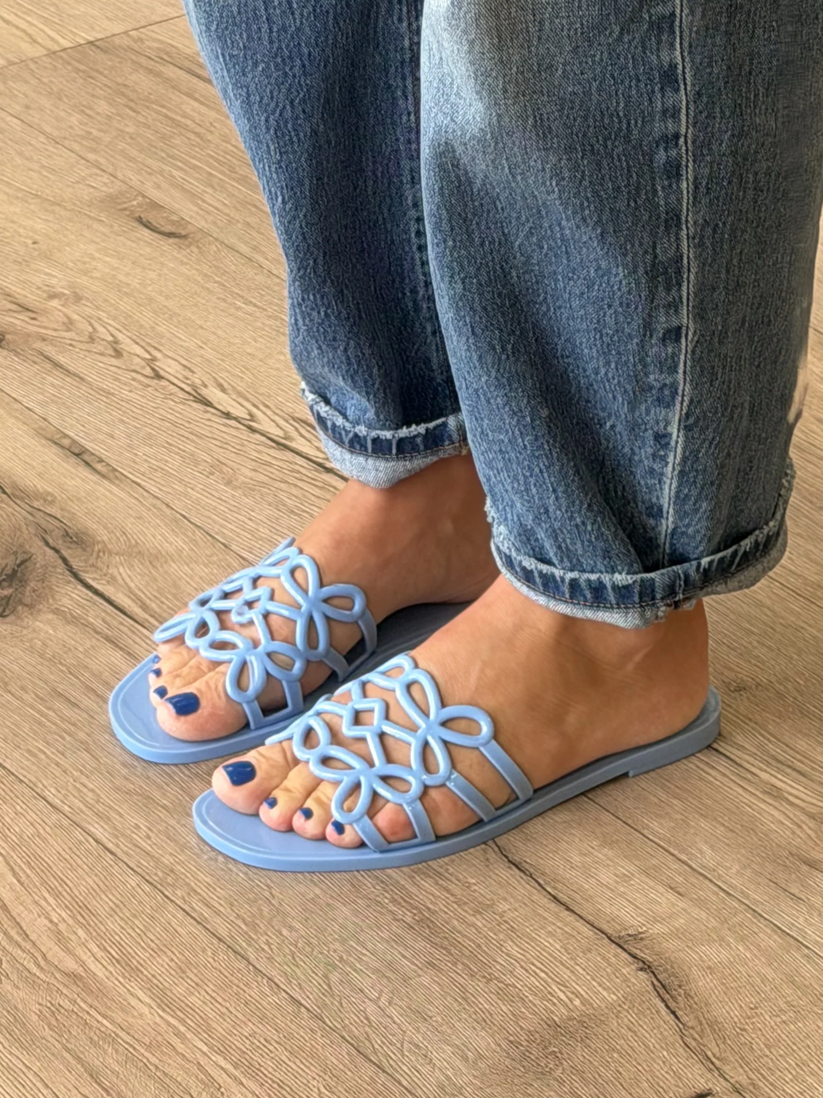 Lotus Jelly Slides | Mist Blue - Image 3