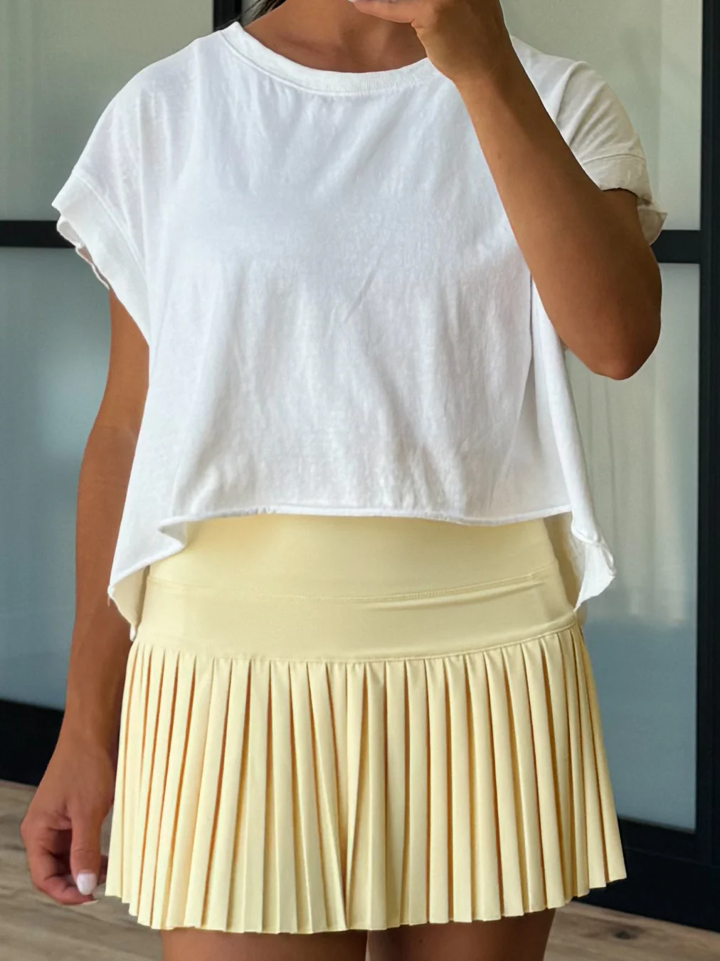 Match Point Pleated Skort | Lemon - Image 3