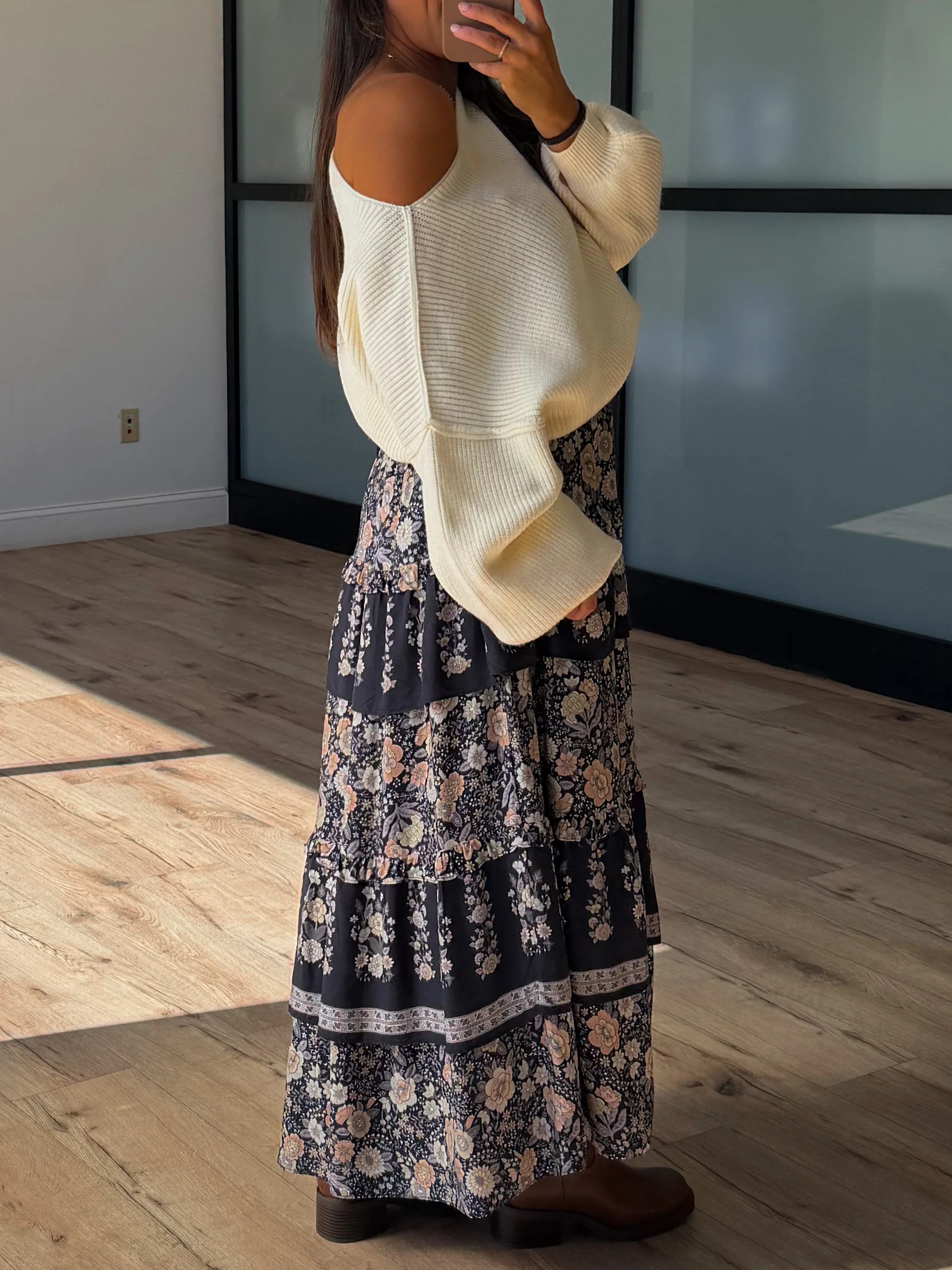 Meadowlore Tiered Skirt | Noir Garden - Image 4