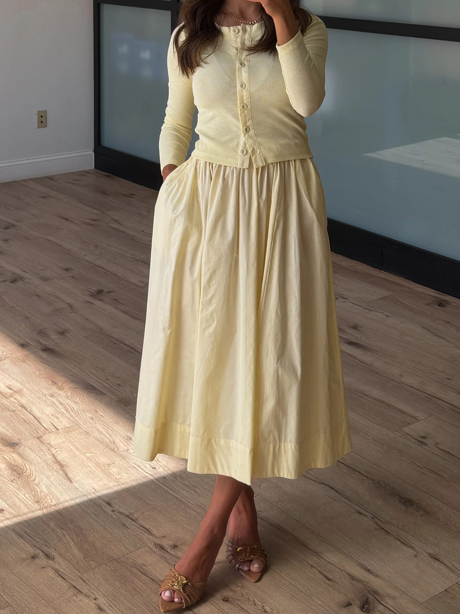 Meant To Be Button-Front Top | Daffodil - Image 3