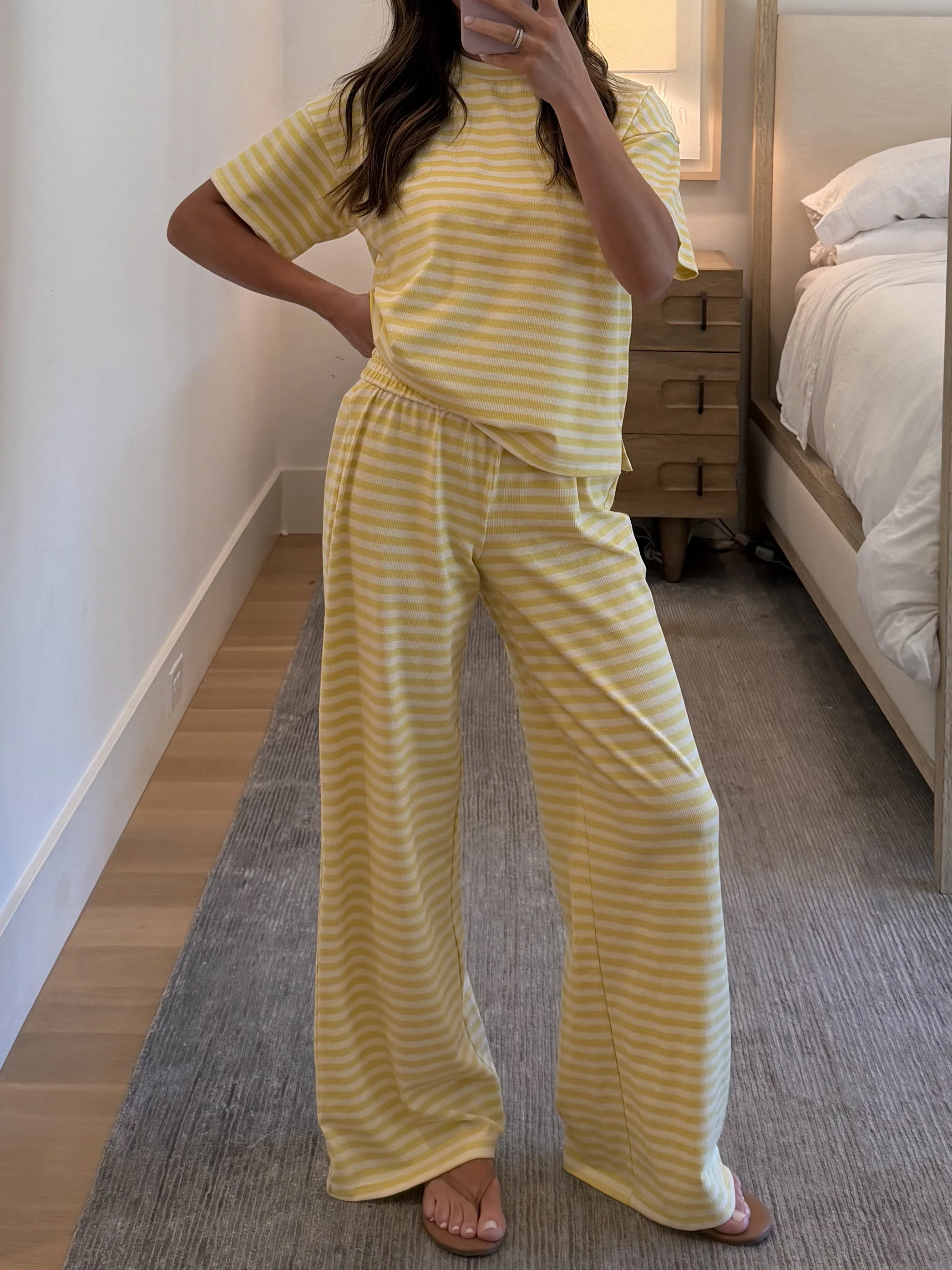 Miah Ribbed Knit Tee | Canary - Image 3