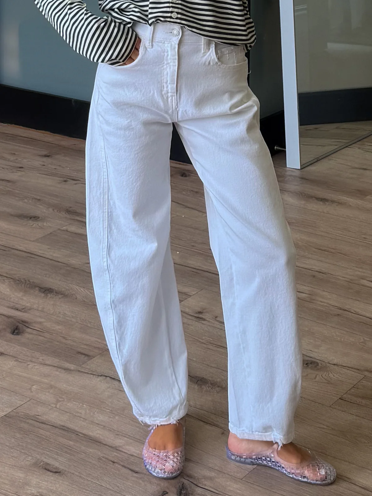 Newberry Barrel Jeans | White | RESTOCK - Image 4