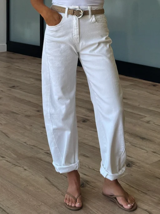 Newberry Barrel Jeans | White | RESTOCK - Image 5