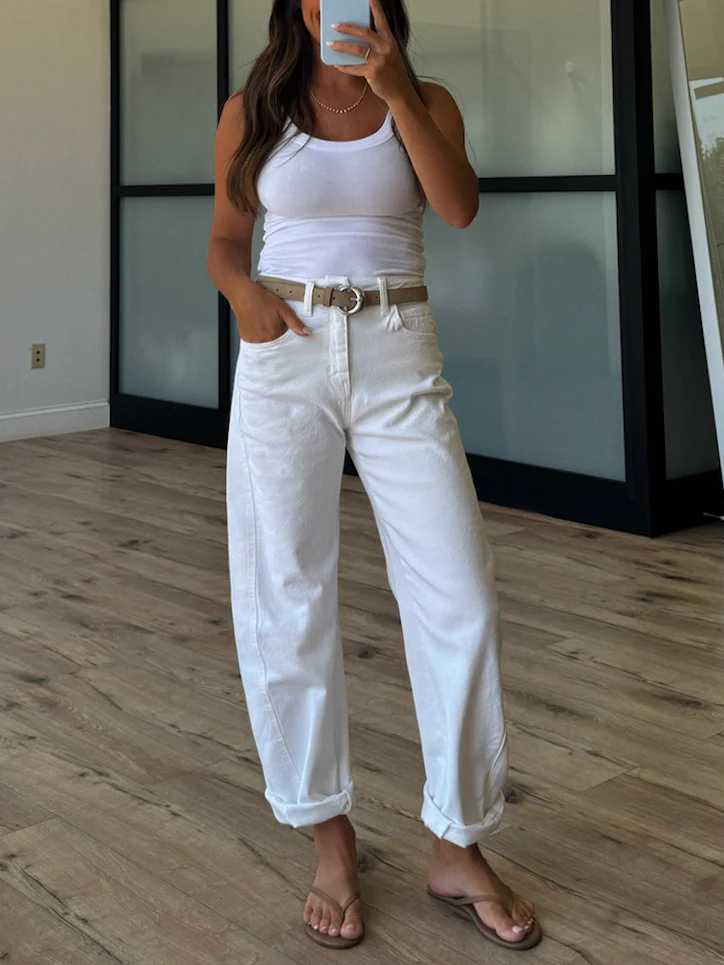 Newberry Barrel Jeans | White | RESTOCK - Image 7